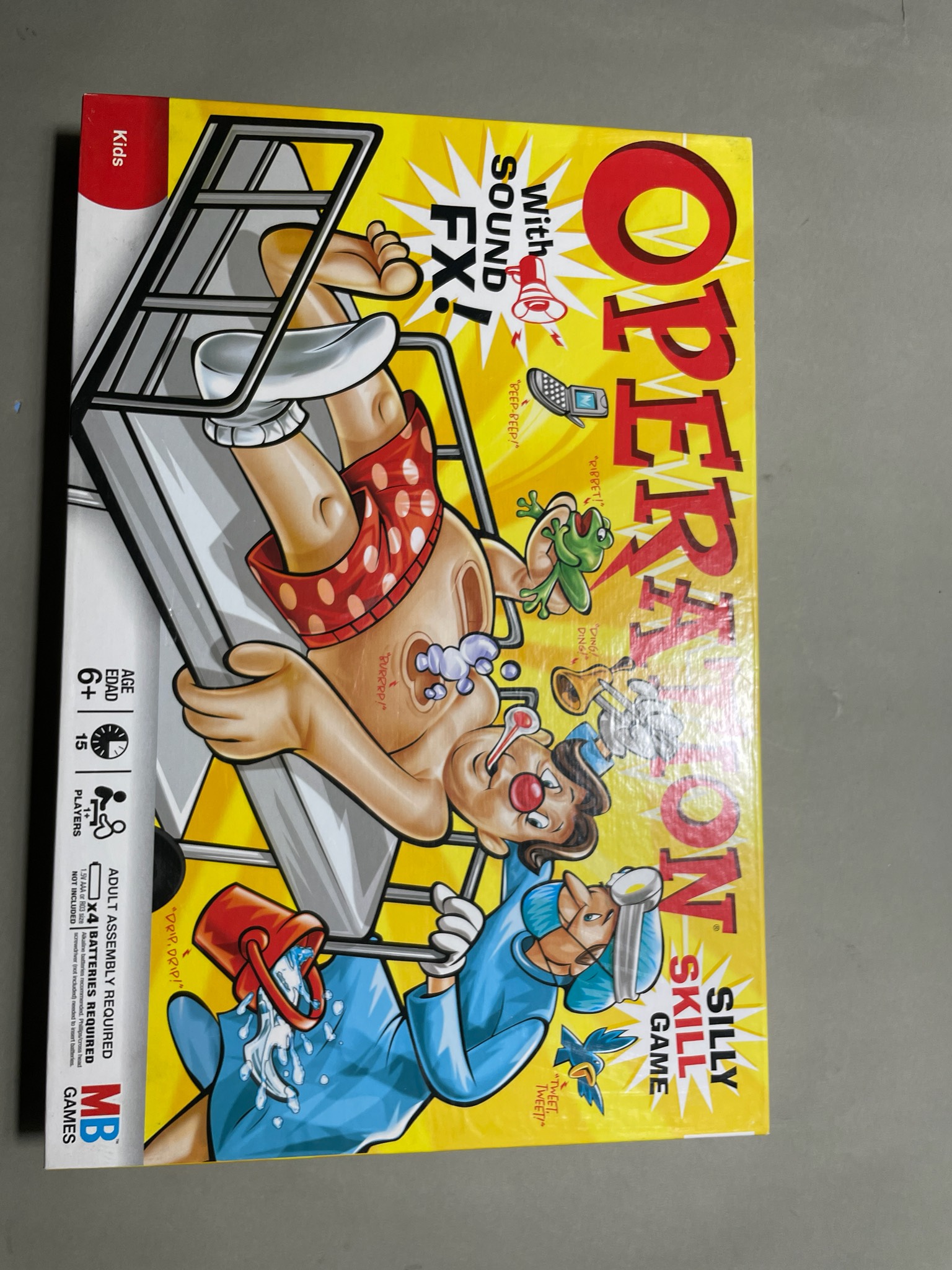 MB Games Yellow Boxed Operation Board Game