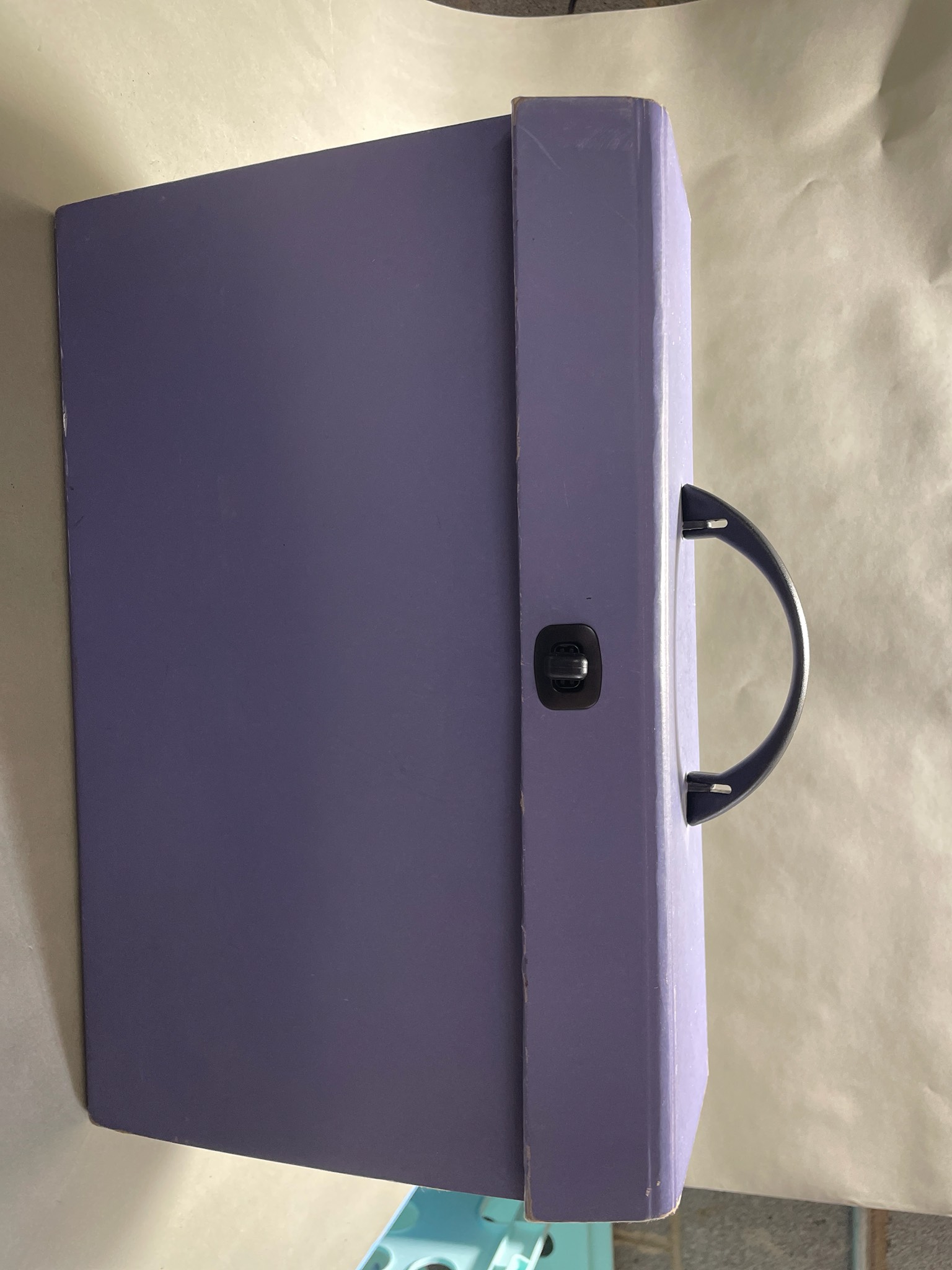 Purple Handled Accordion File Folder