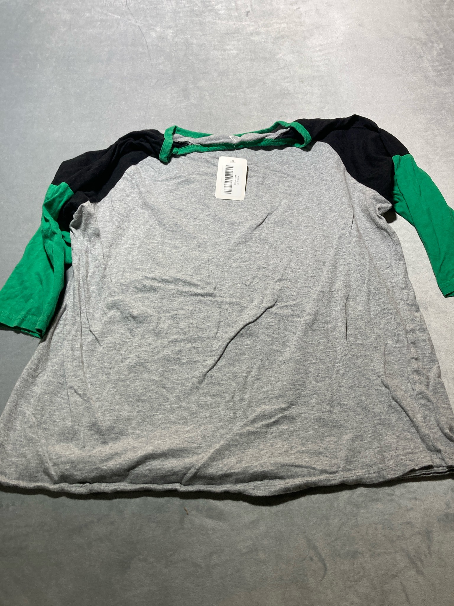 Heather Gray Jersey Raglan Long-Sleeve T-Shirt