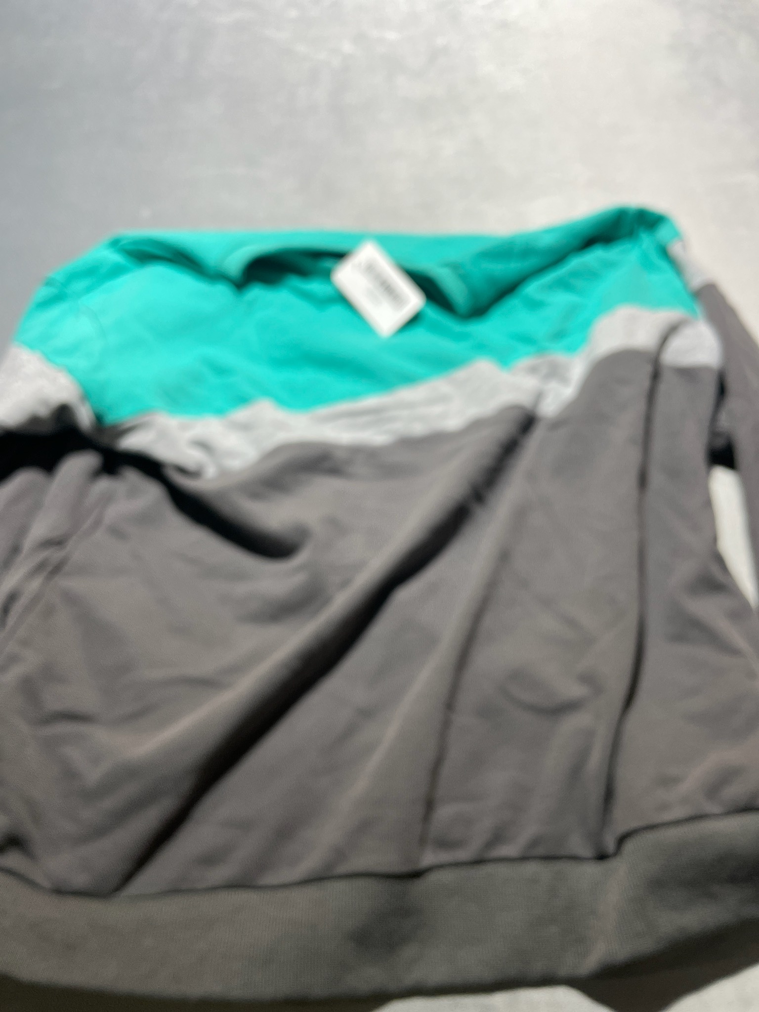 Teal Colorblock Sweatshirt Knit Crewneck