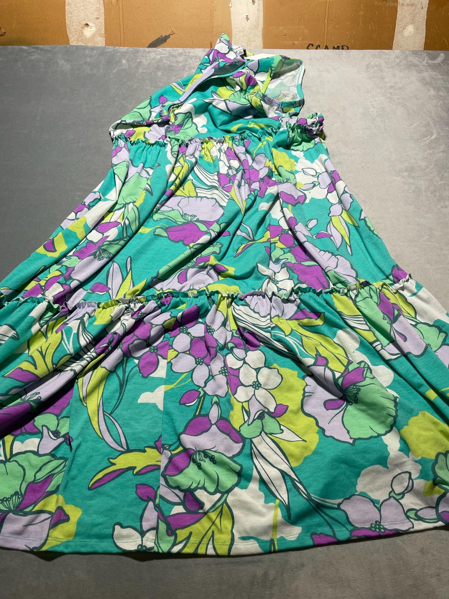 Turquoise Floral Knit Dress