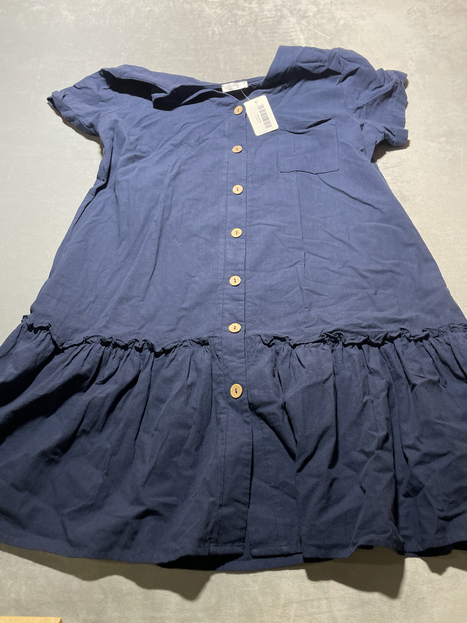 Navy Blue Woven Dress