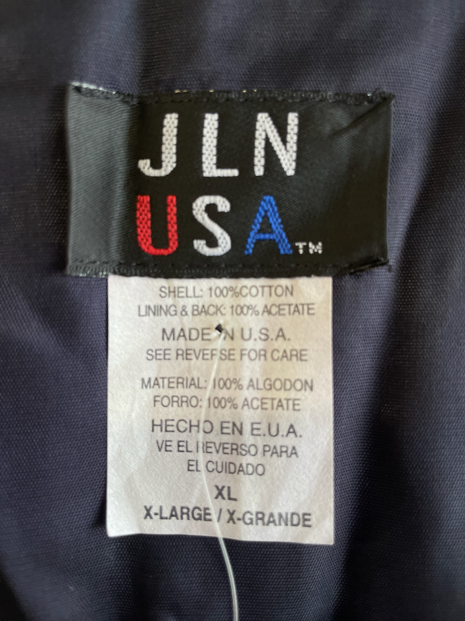 JLN USA Red White Blue Patriotic Vest Size X-LARGE