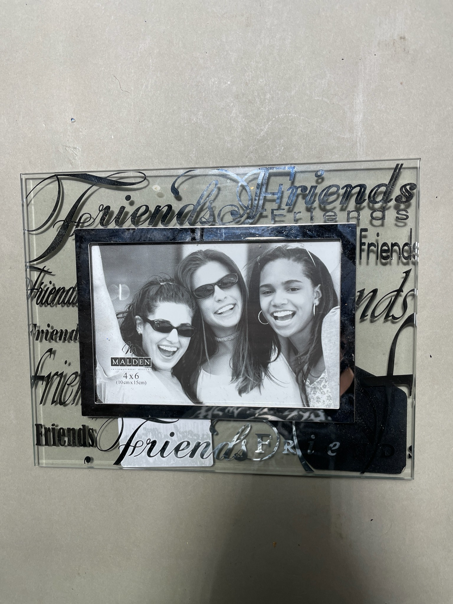 Malden Clear Glass Friends Photo Frame Size 4x6