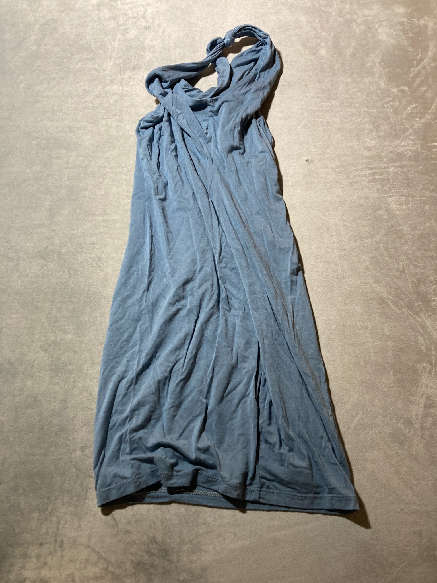 Dusty Blue Asymmetrical Dress