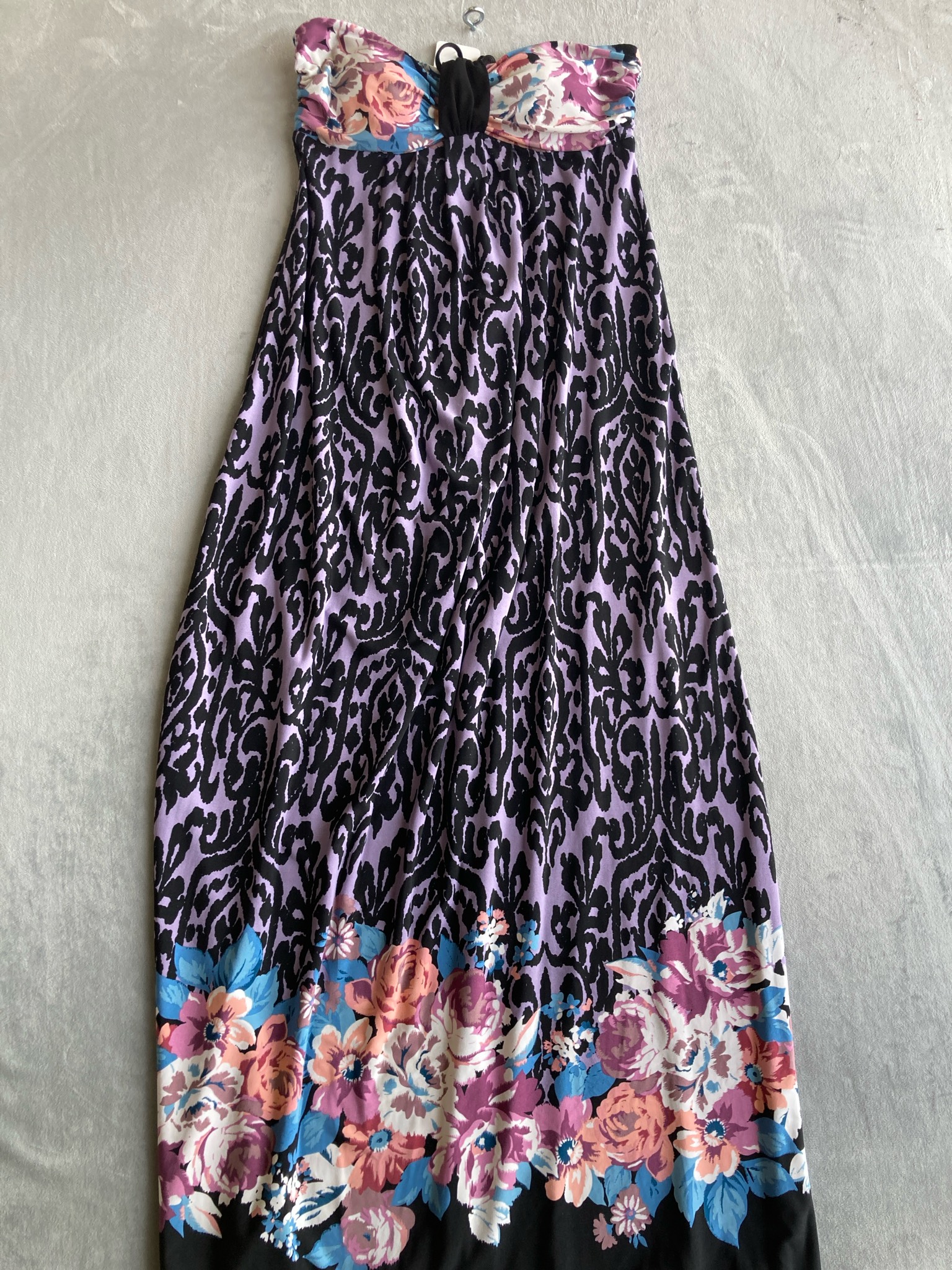 Saint Tropez West Purple Mixed Print Jersey Maxi Dress Size Size 8