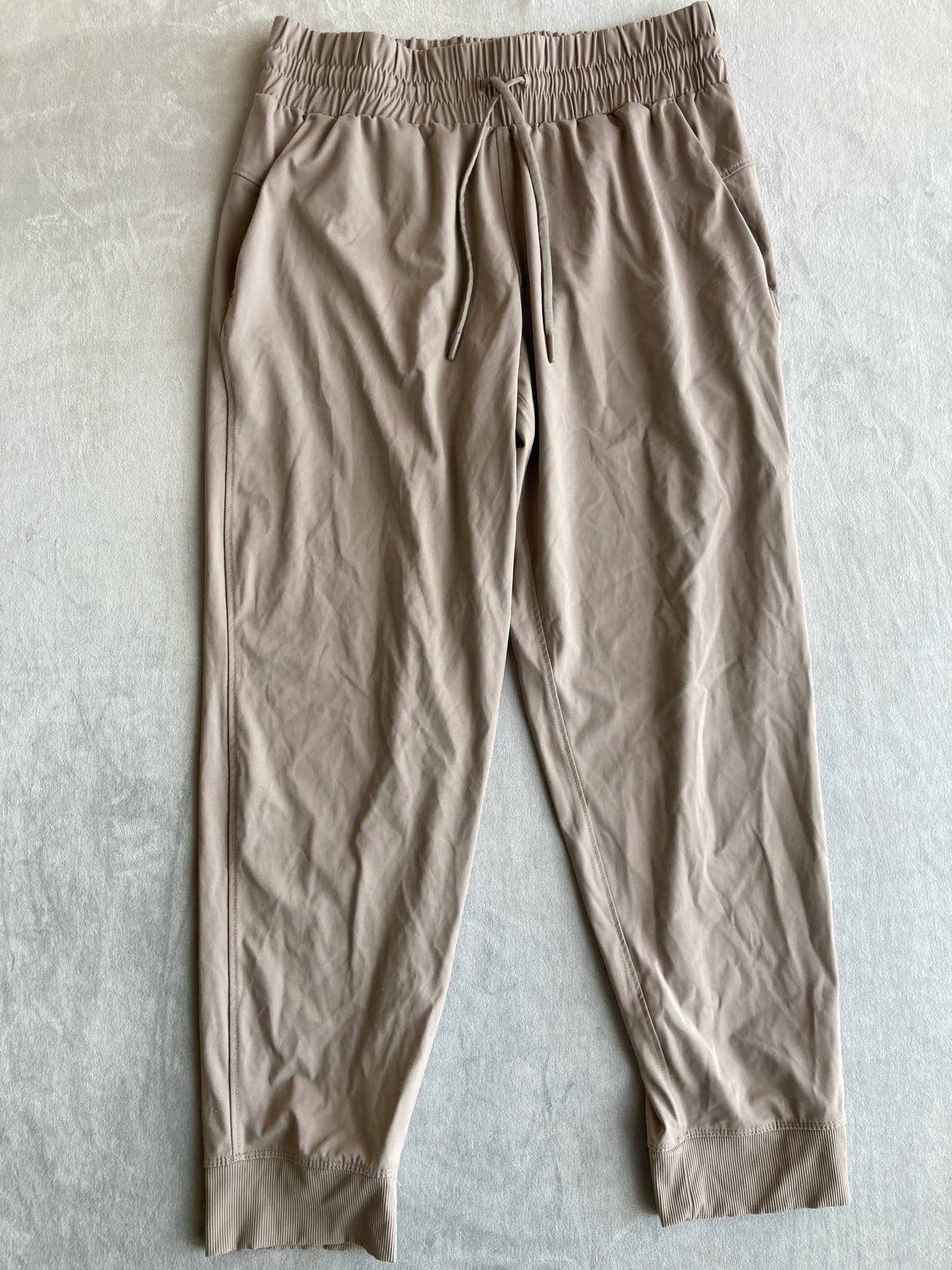 Member's Mark Taupe Nylon-Spandex Jogger Pants Size L