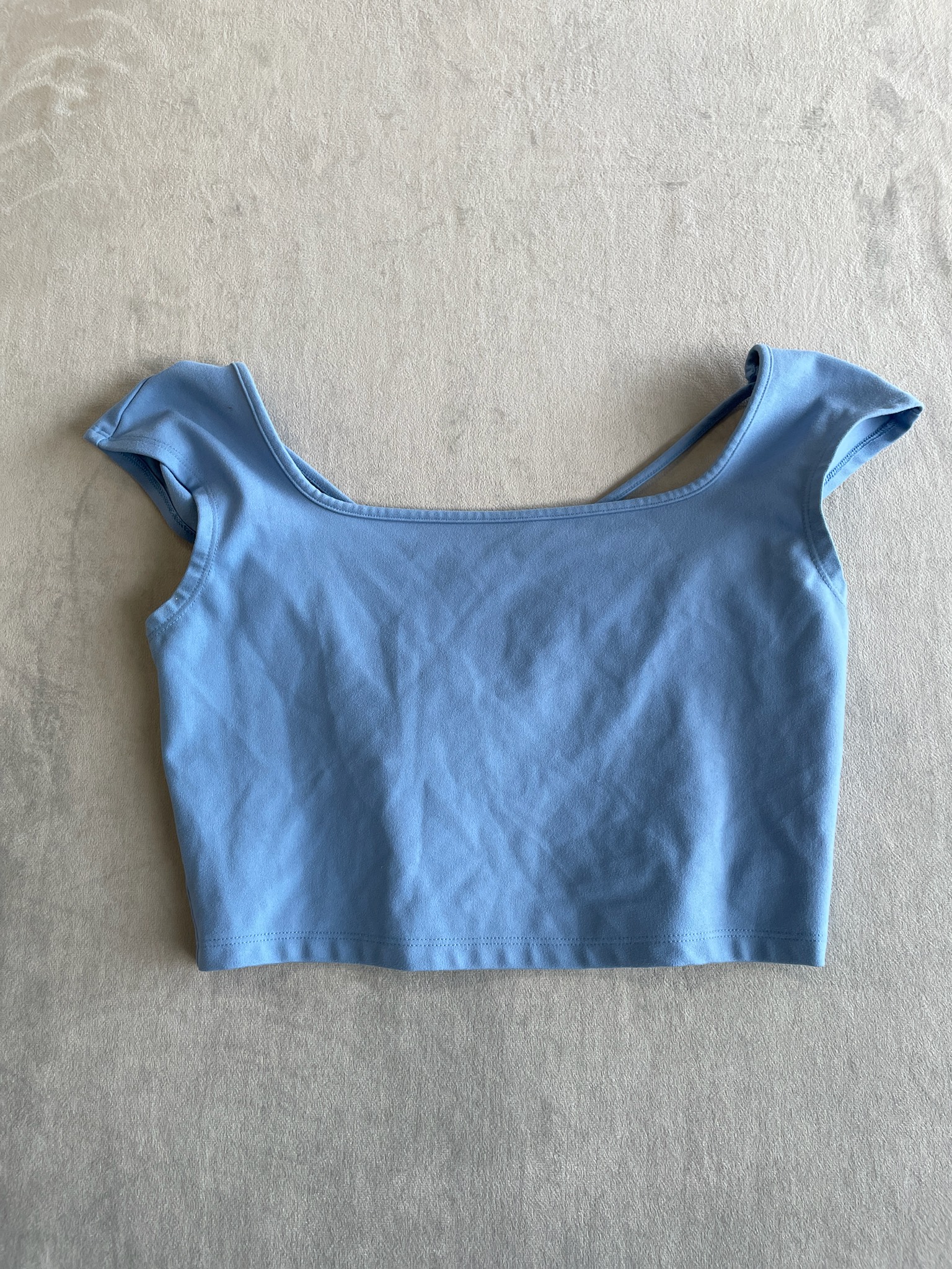 Wild Fable Light Blue Stretch Knit Cropped Tank Size M