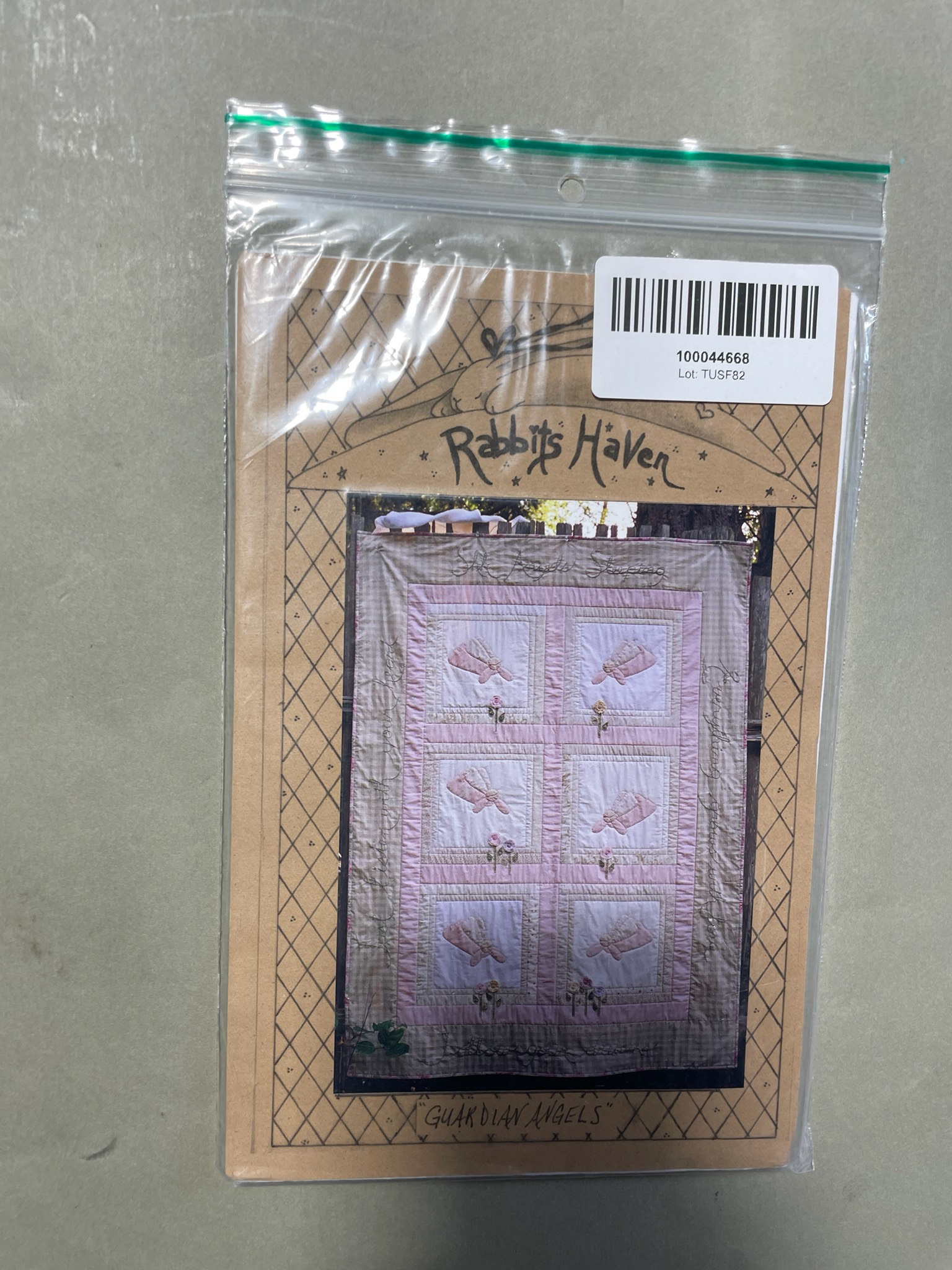 Rabbits Haven Guardian Angels Quilt Pattern Size 48" x 64"