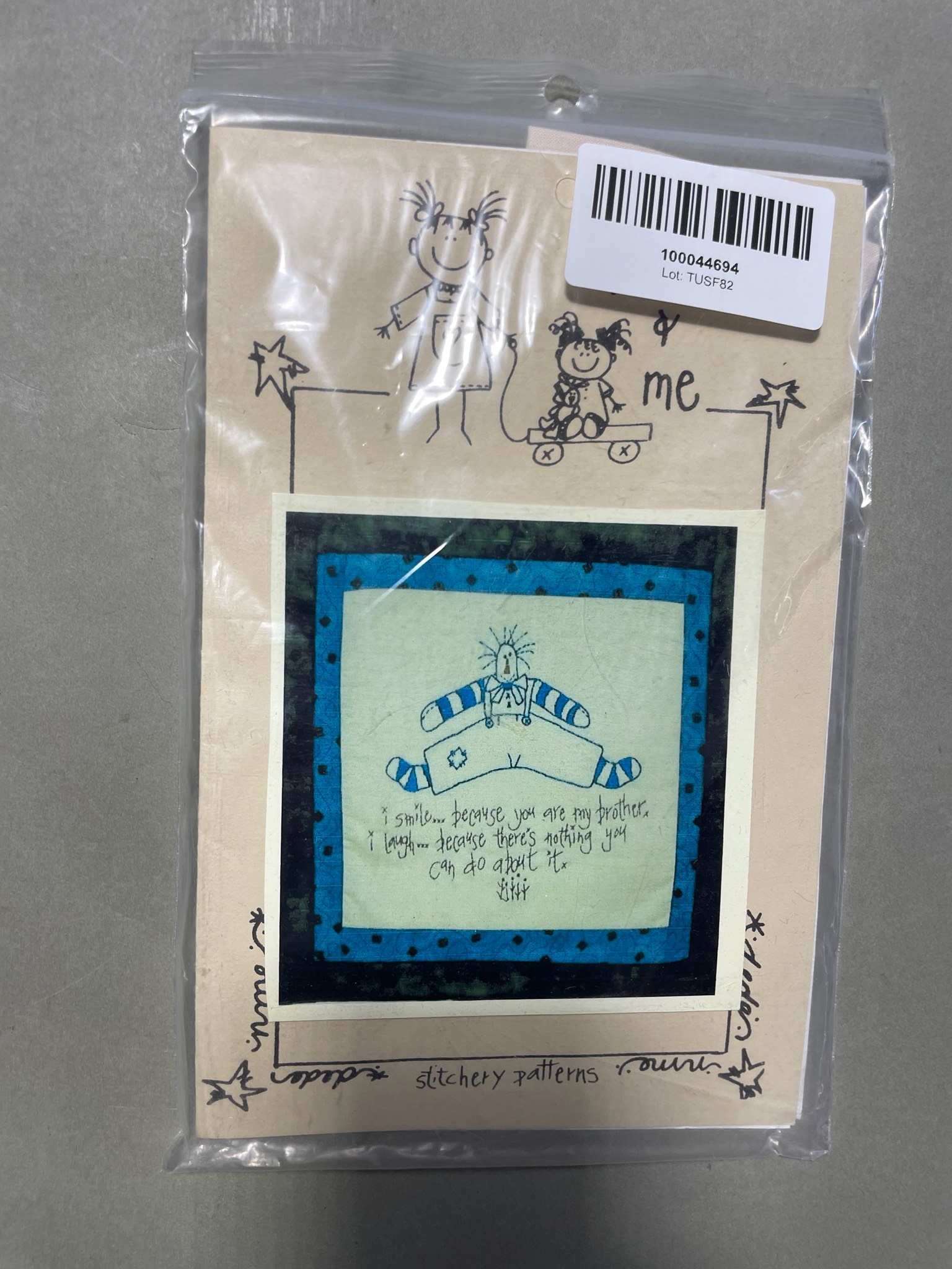 Beige Folk Embroidery Kit
