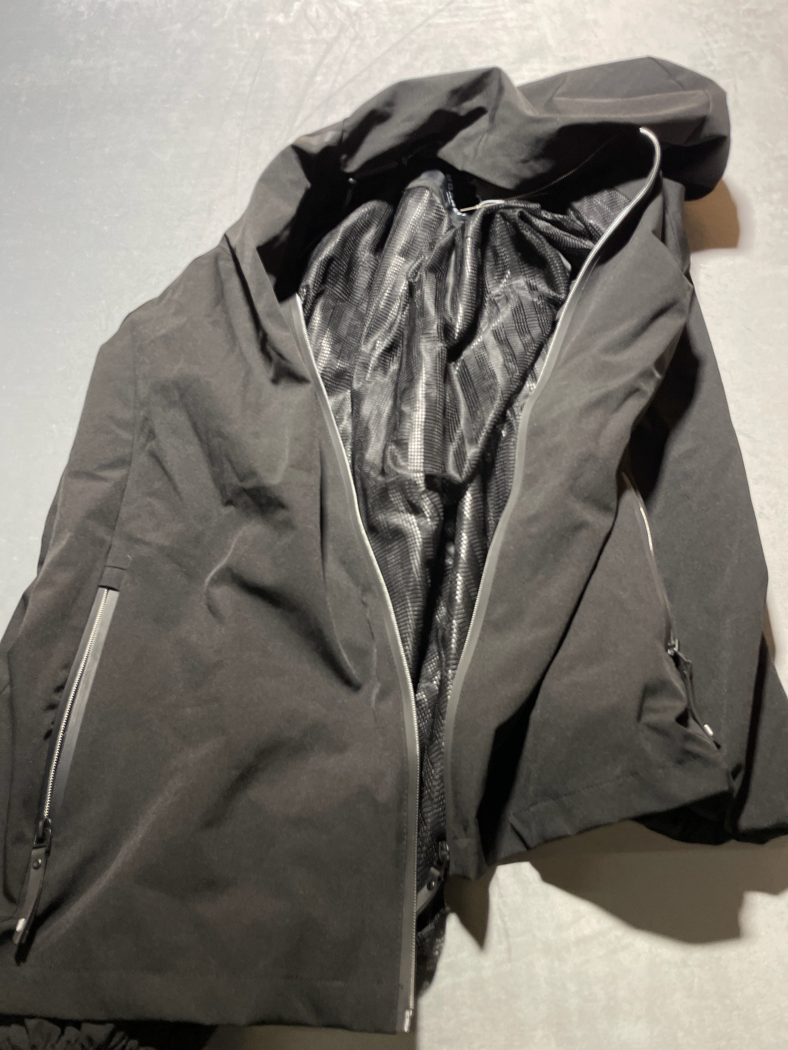 Udareit black polyester blend zip up jacket size 4XL