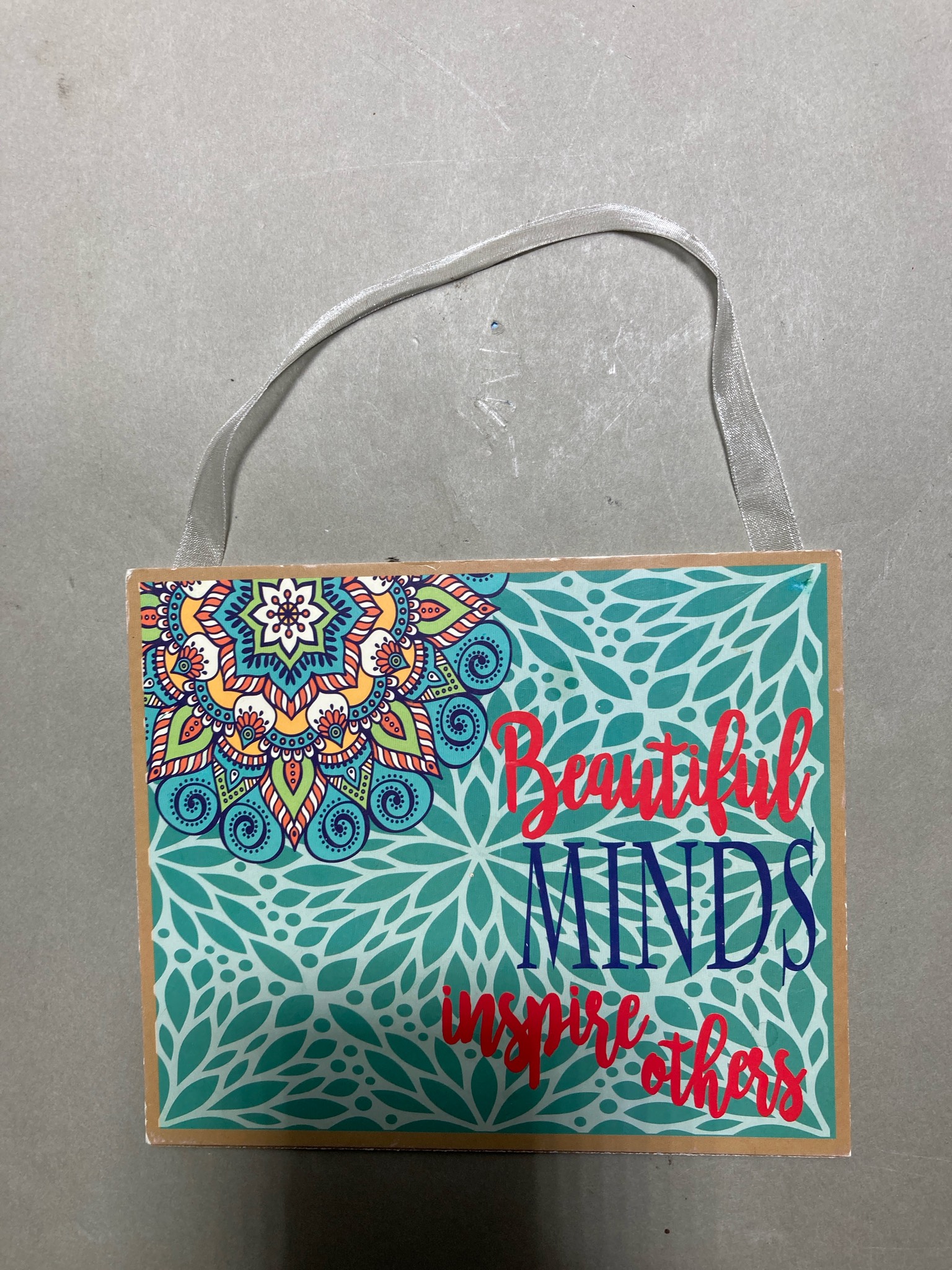 Creative Design Ltd. Turquoise Mandala Inspirational Wall Sign