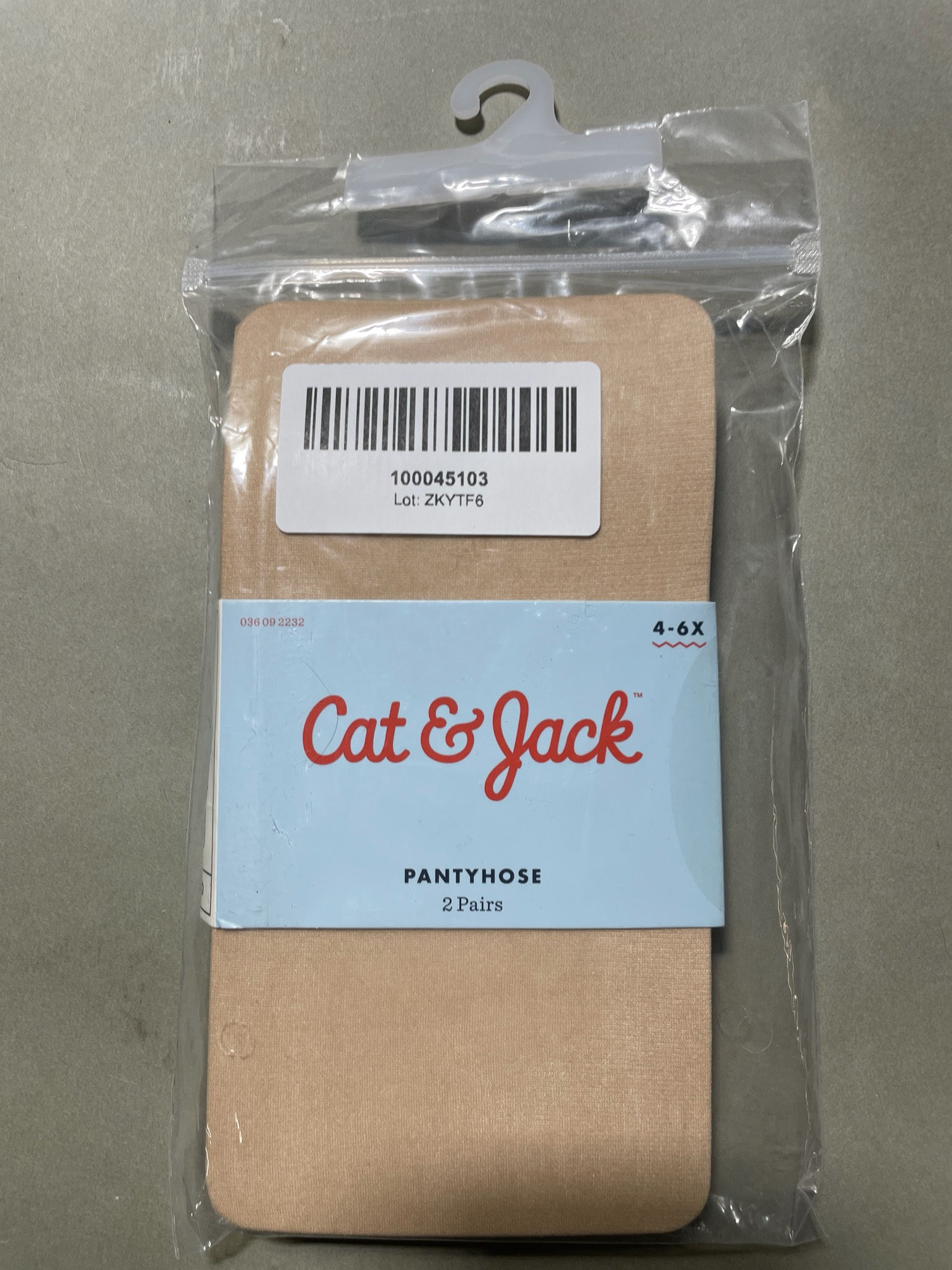 Cat & Jack Nude Nylon blend pantyhose pair of 2 NWT