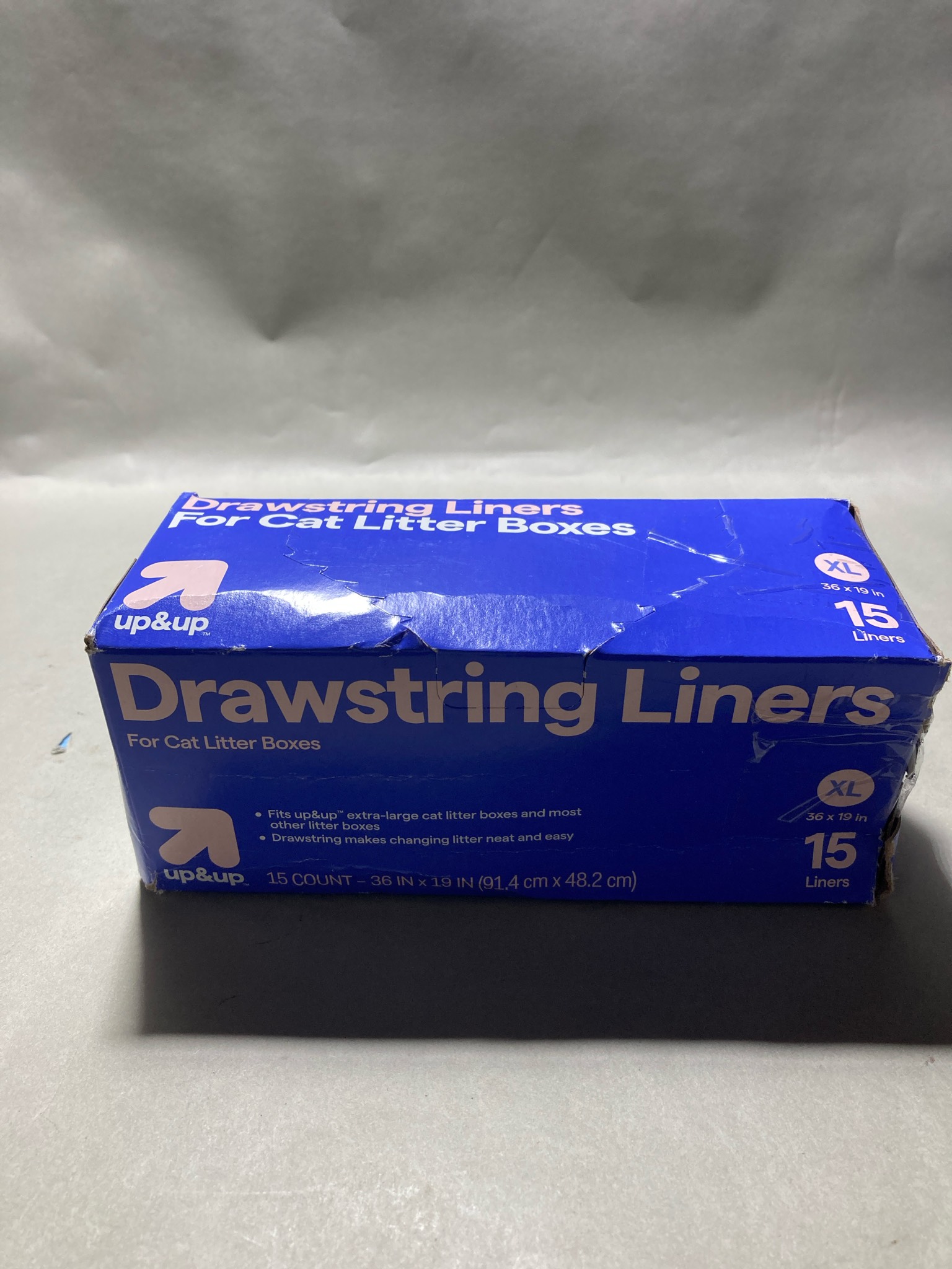 up&up Blue Drawstring Litter Box Liners Size XL