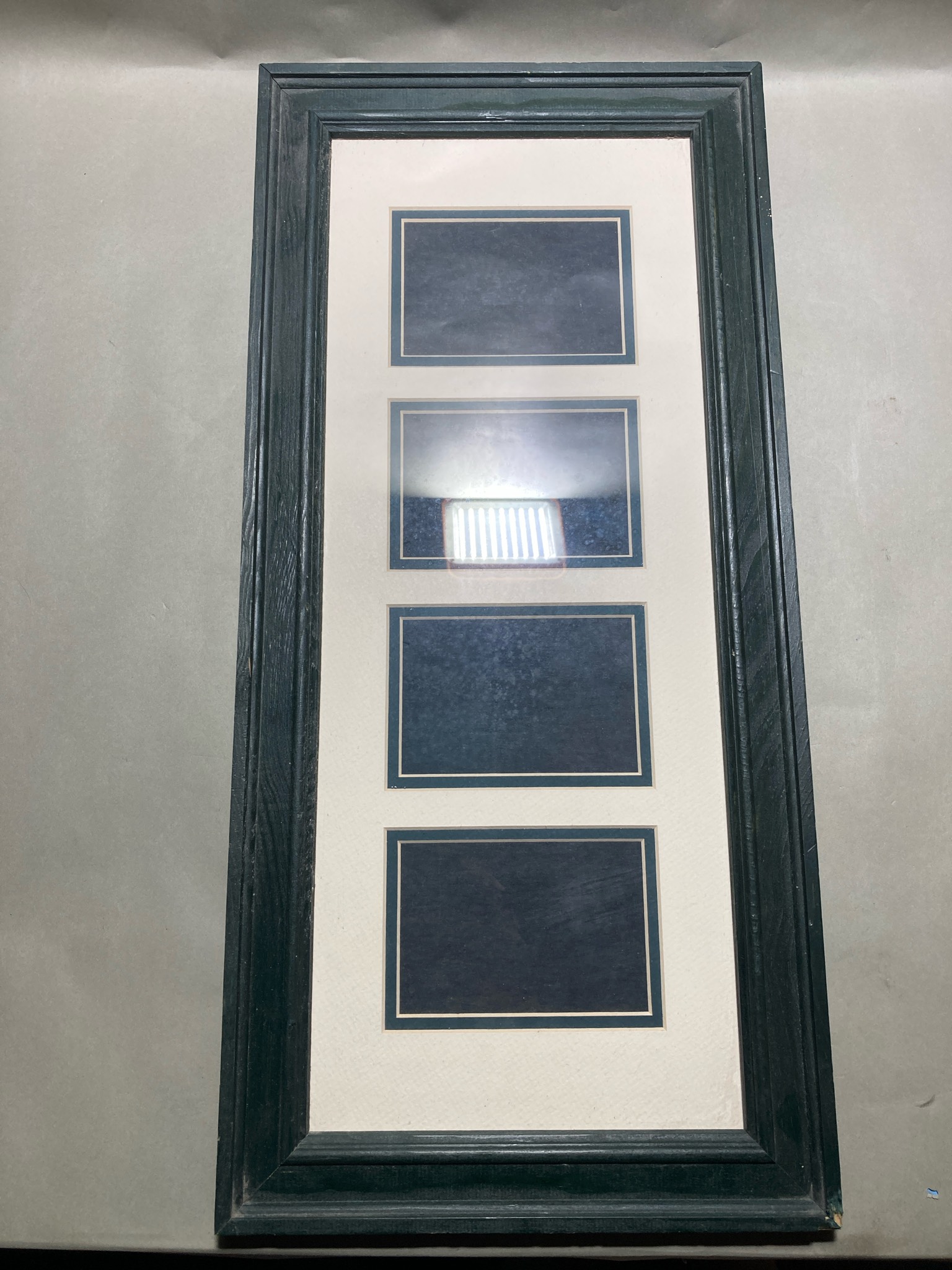 Dark Teal Wood Multi-Opening Picture Frame