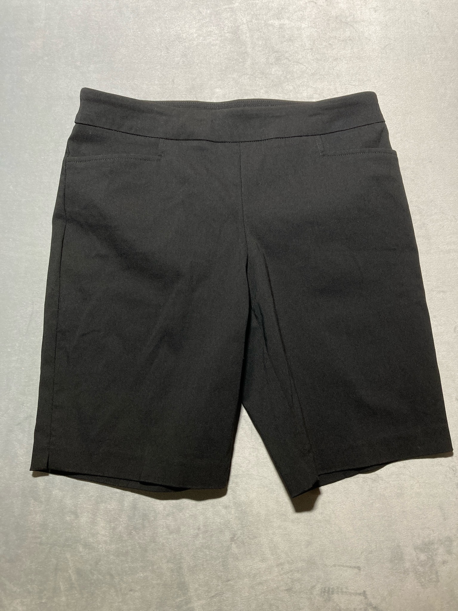 Time and Tru Black Rayon Blend Pull-On Shorts Size M (8-10)