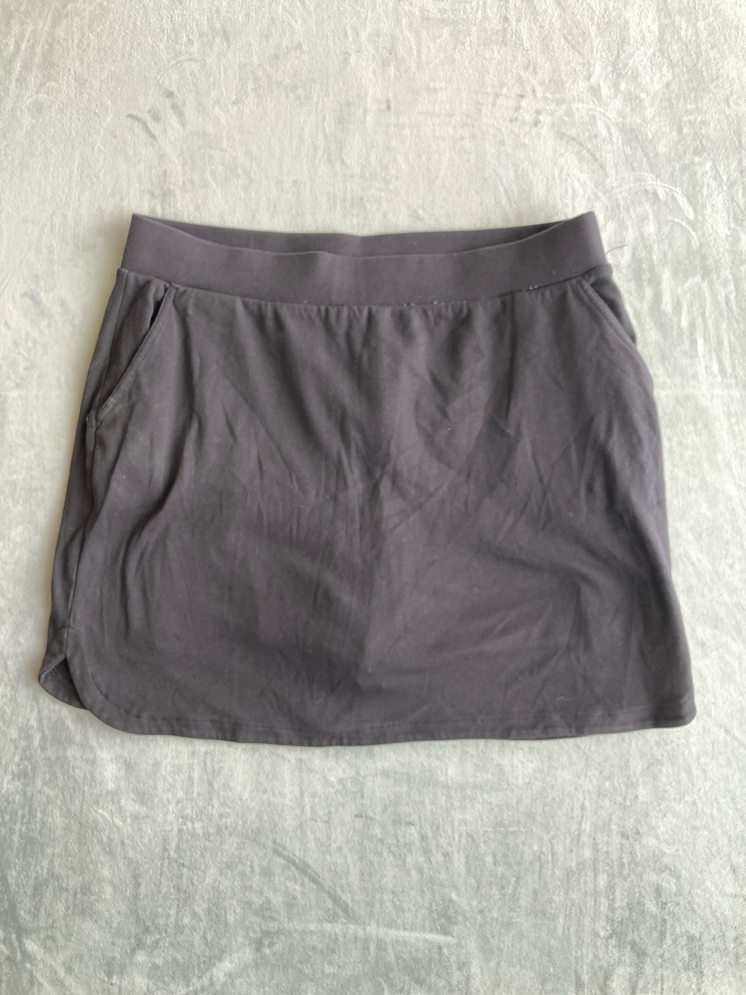 Croft & Barrow Black Jersey Knit Skirt Size L