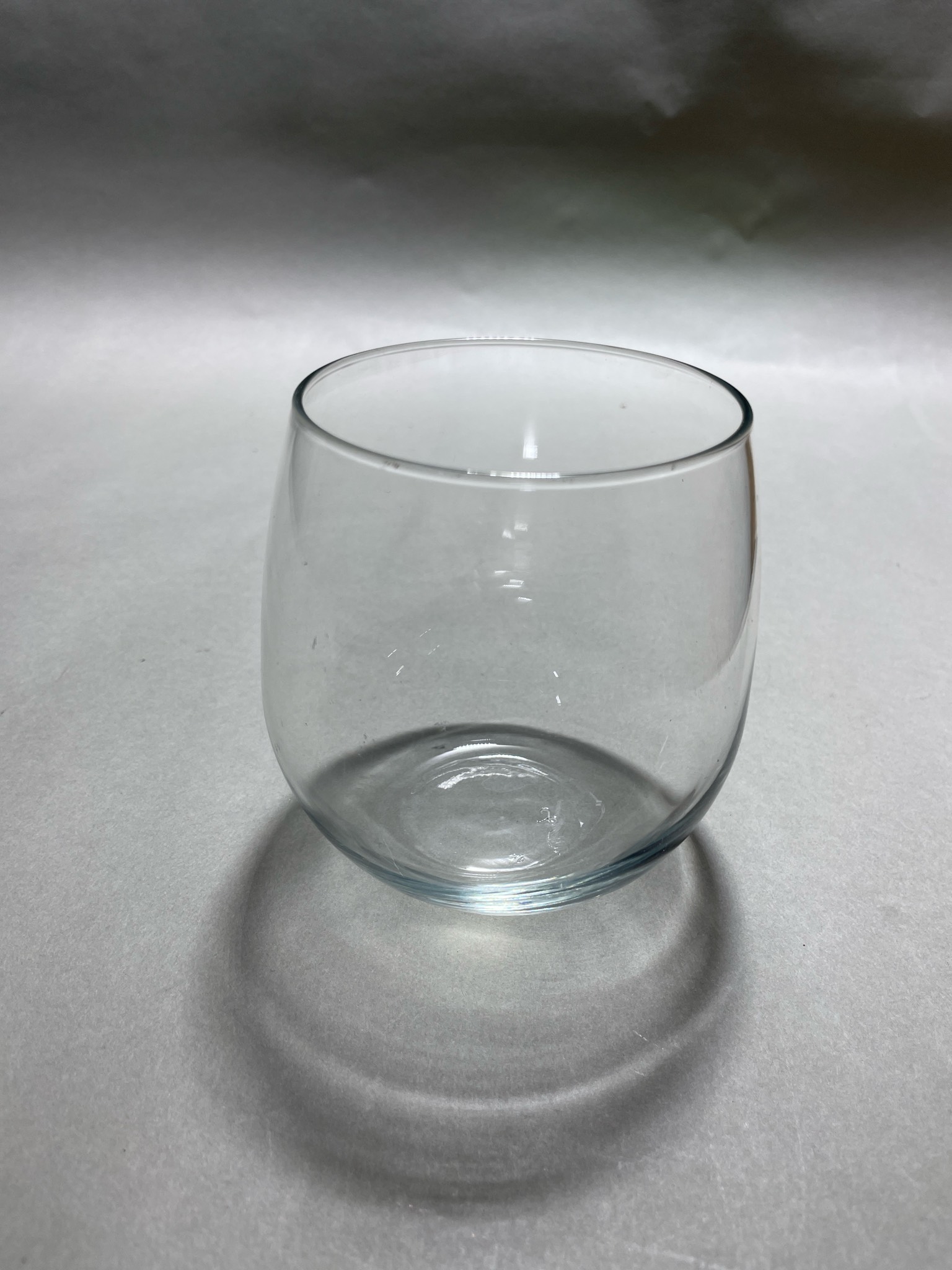 Clear Stemless Wine Glass