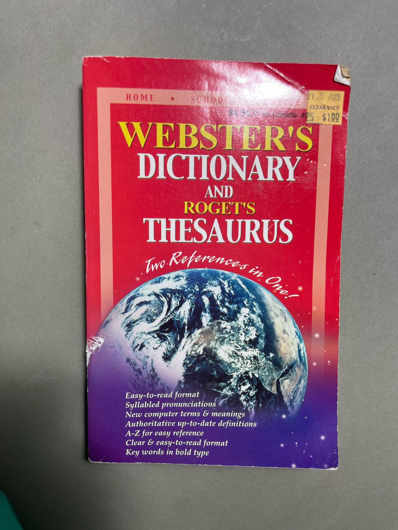 Kappa Books Websters Dictionary and Rogets Thesaurus Paperback