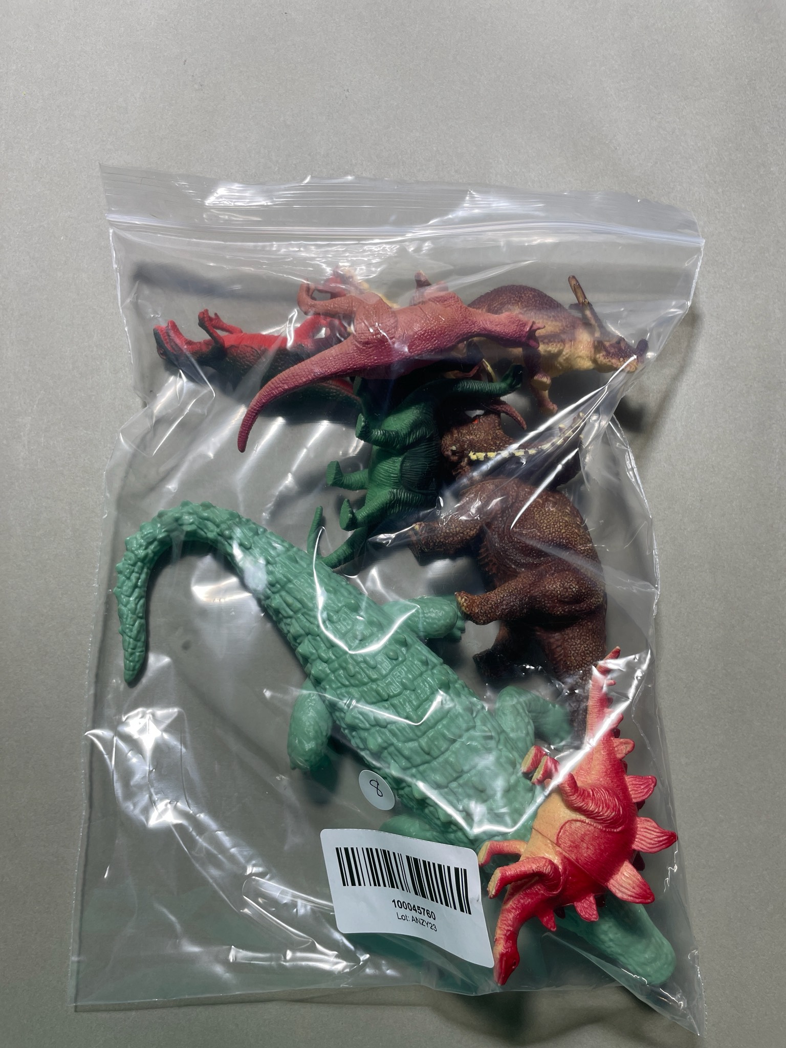 Multicolor Plastic Dinosaur Figurines