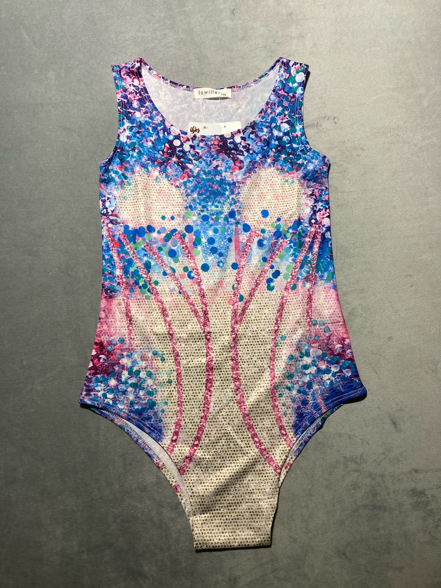 Lowillar Multicolor Polyester-Spandex Leotard Size 150