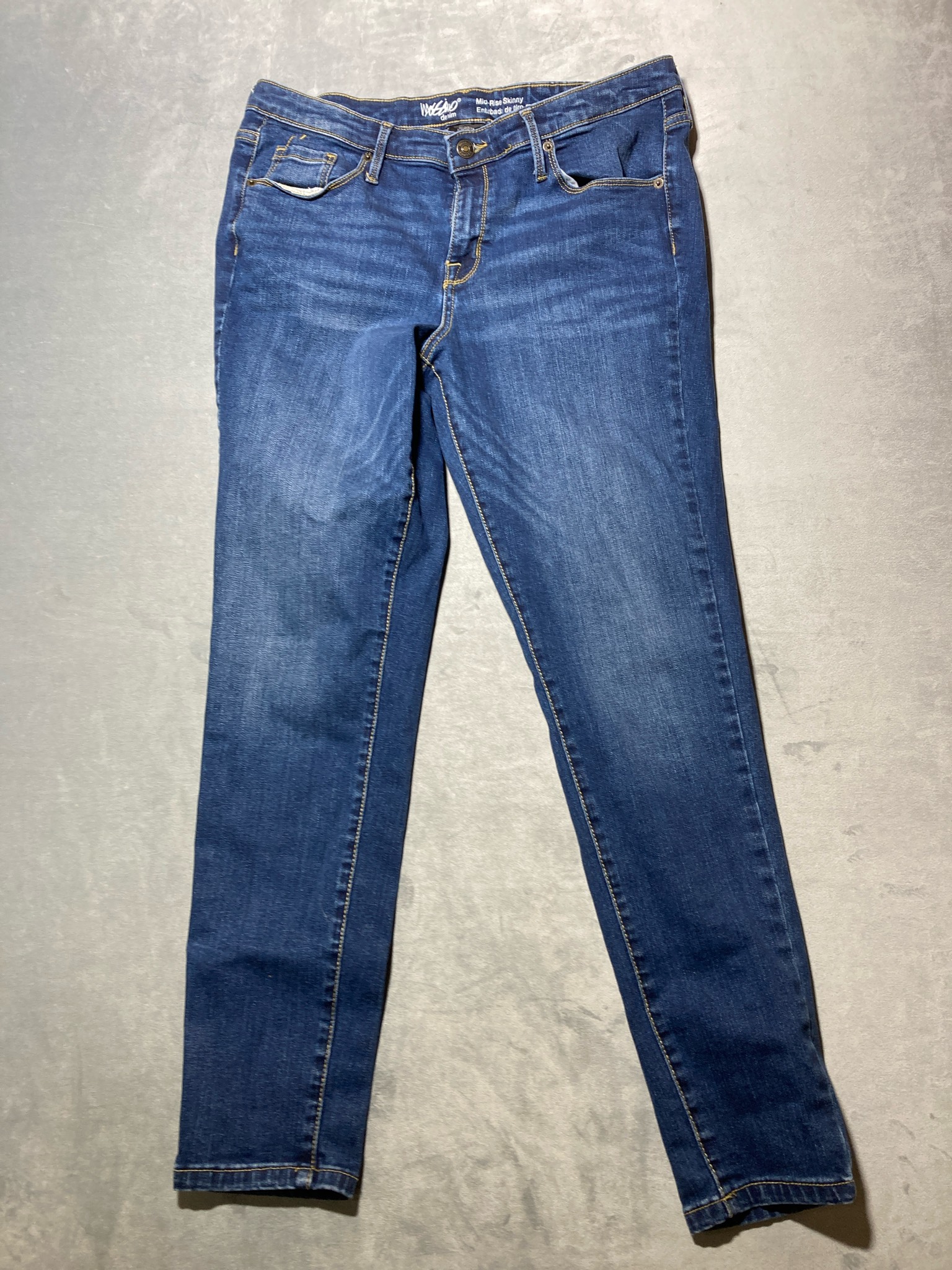 Mossimo Dark Blue Denim Skinny Jeans Size 12/S