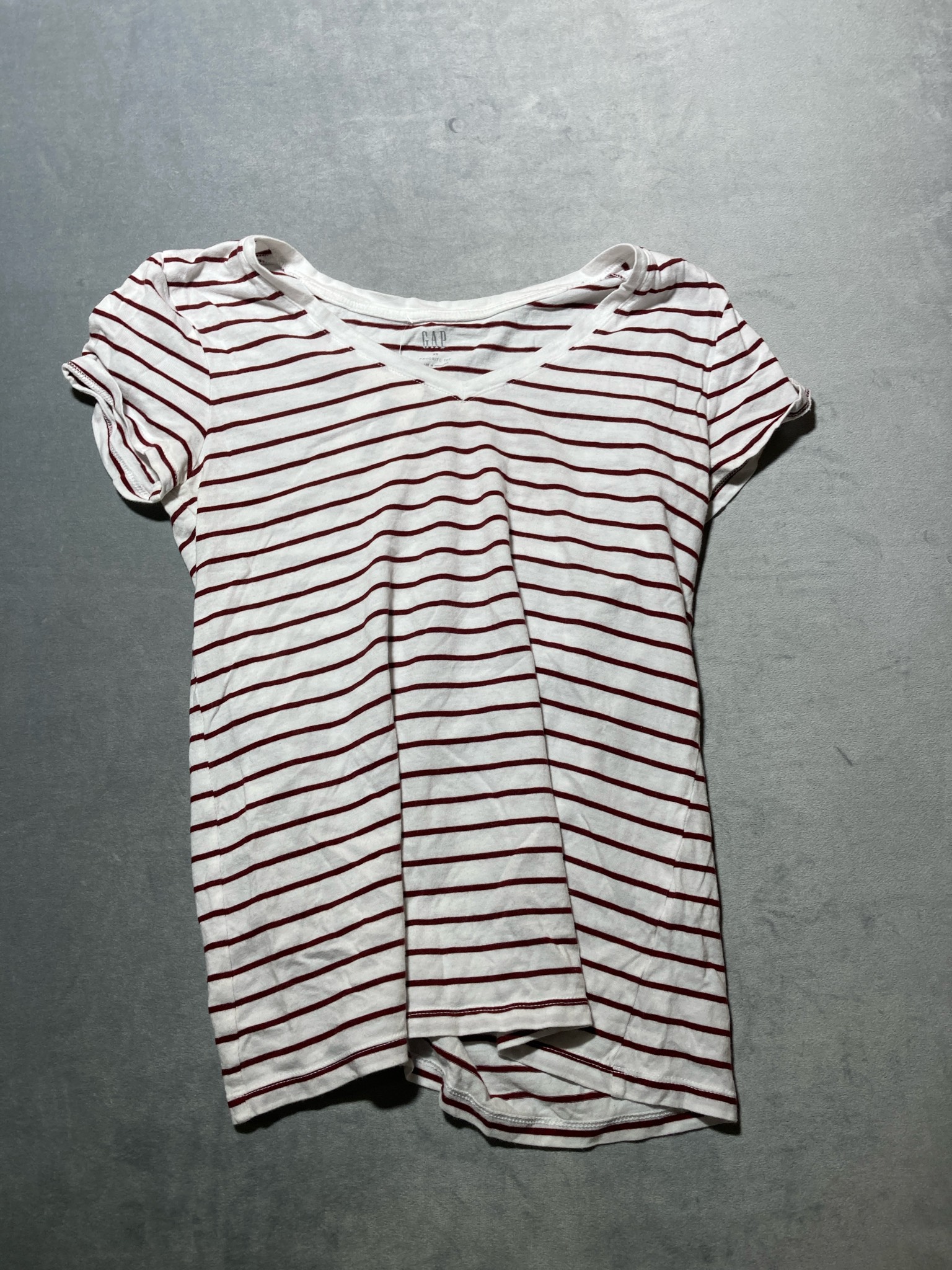 GAP White Striped T-Shirt Size XS