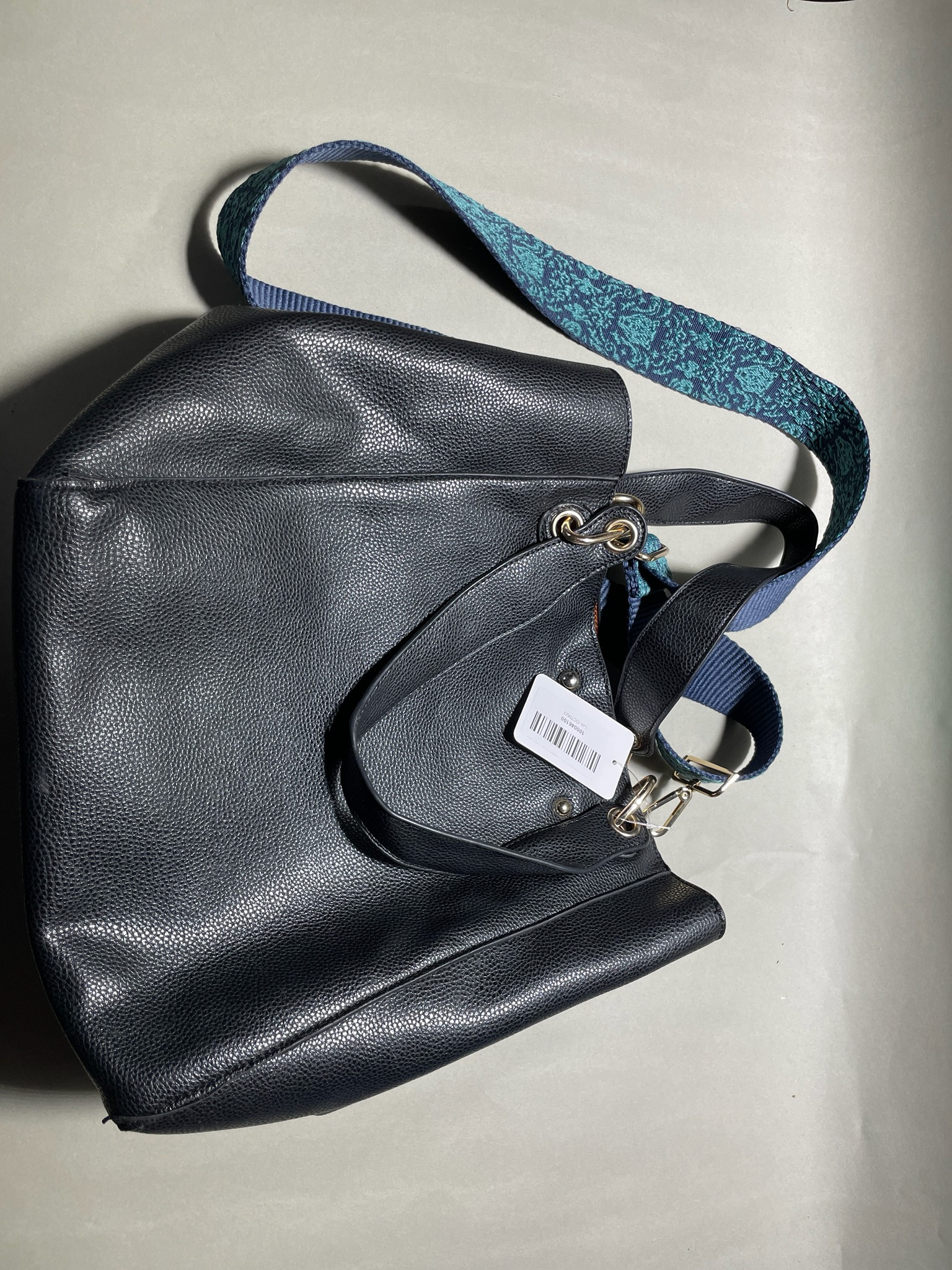 Black Pebbled Crossbody Bag
