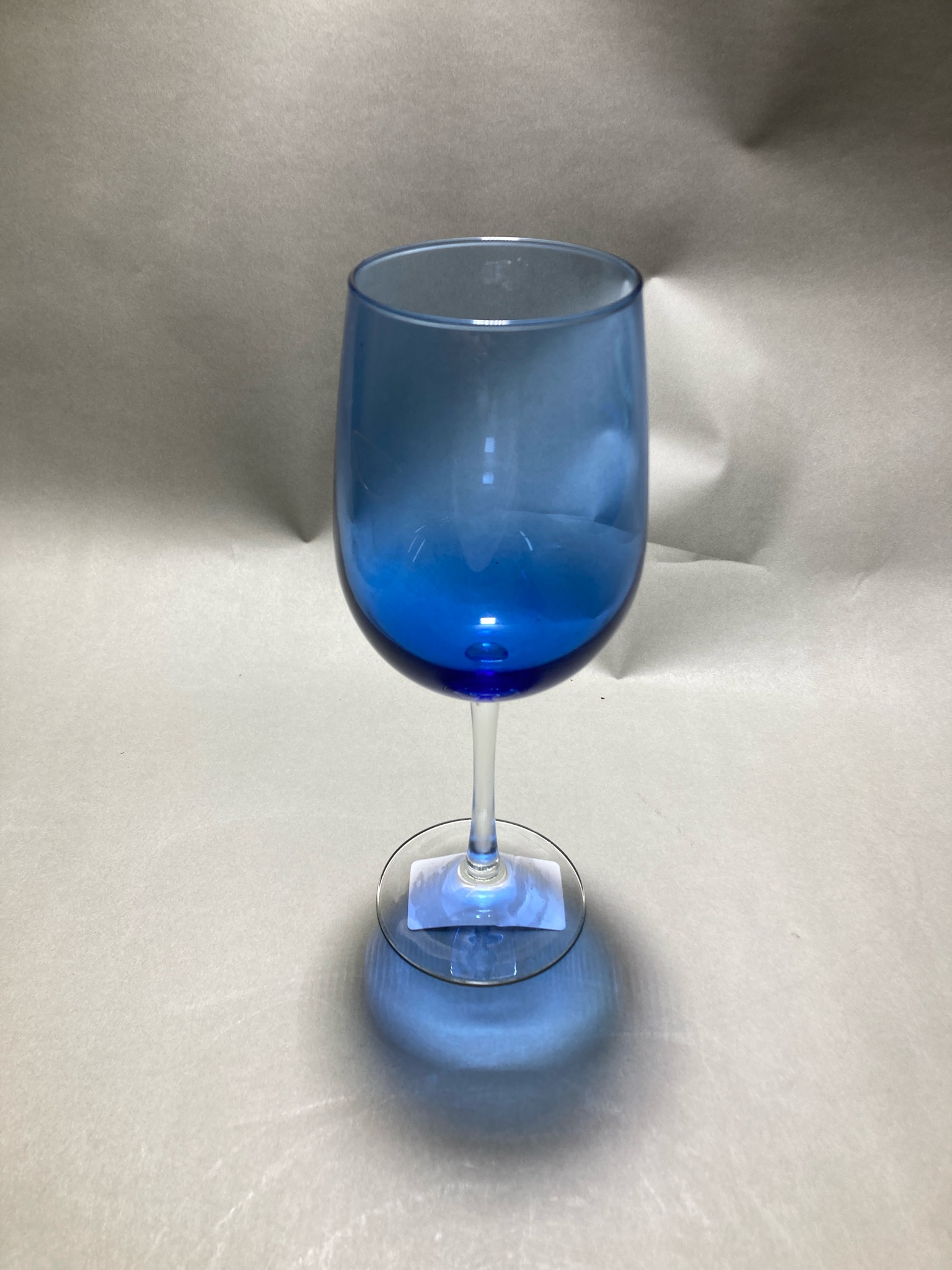 Blue Stemmed Wine Glass