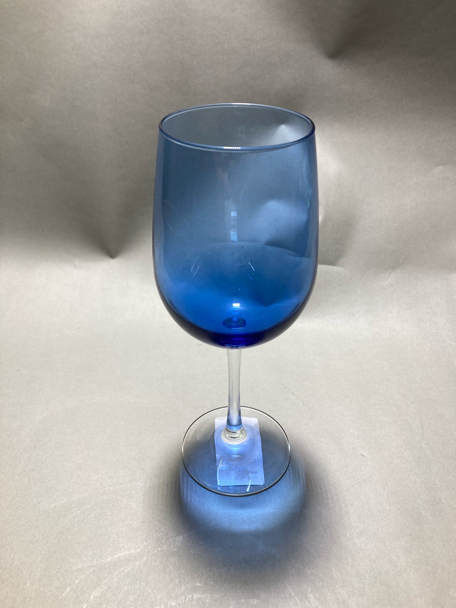 Blue Stemmed Wine Glass