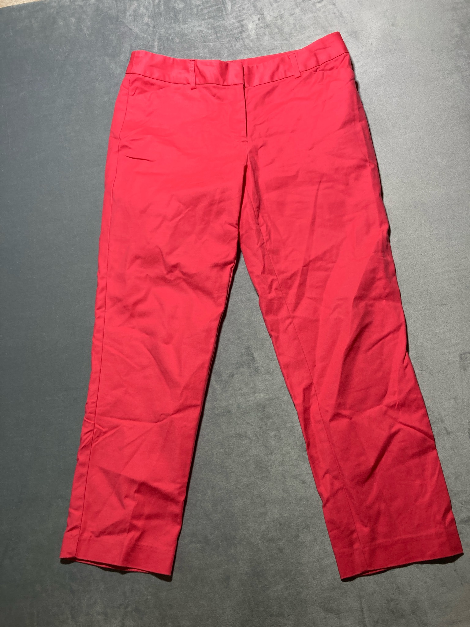 Liz Claiborne Bright Red Cotton Blend Pants Size Size 10