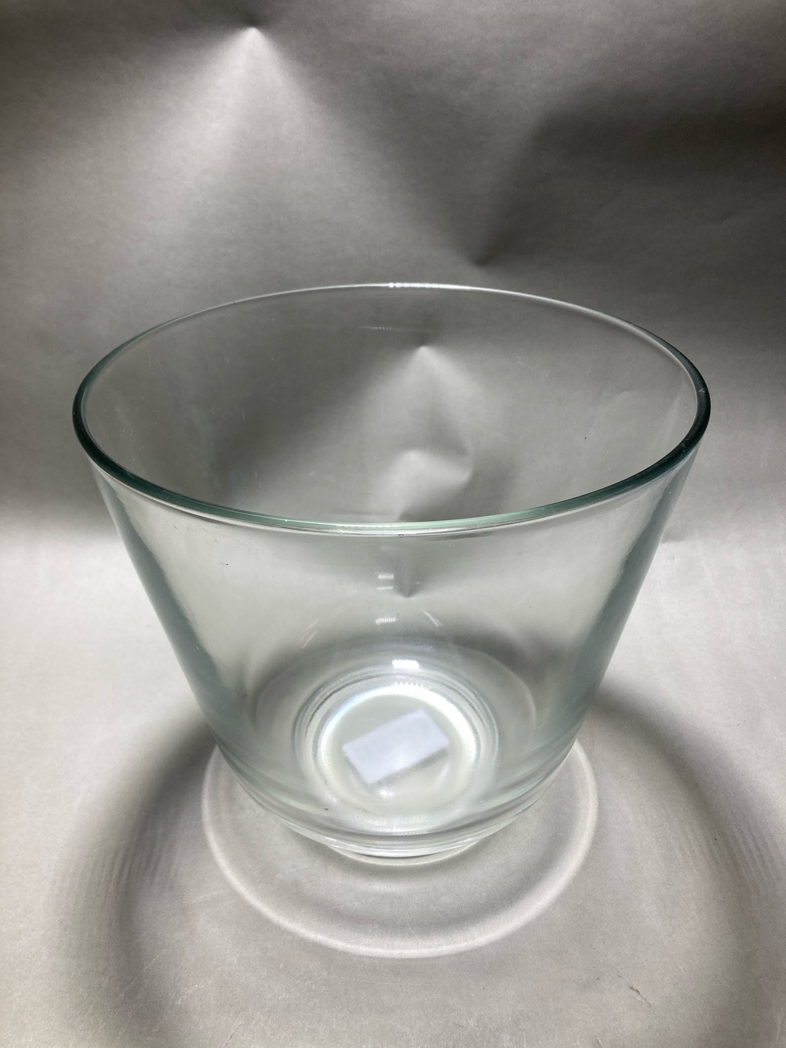 Clear Tapered Glass Vase
