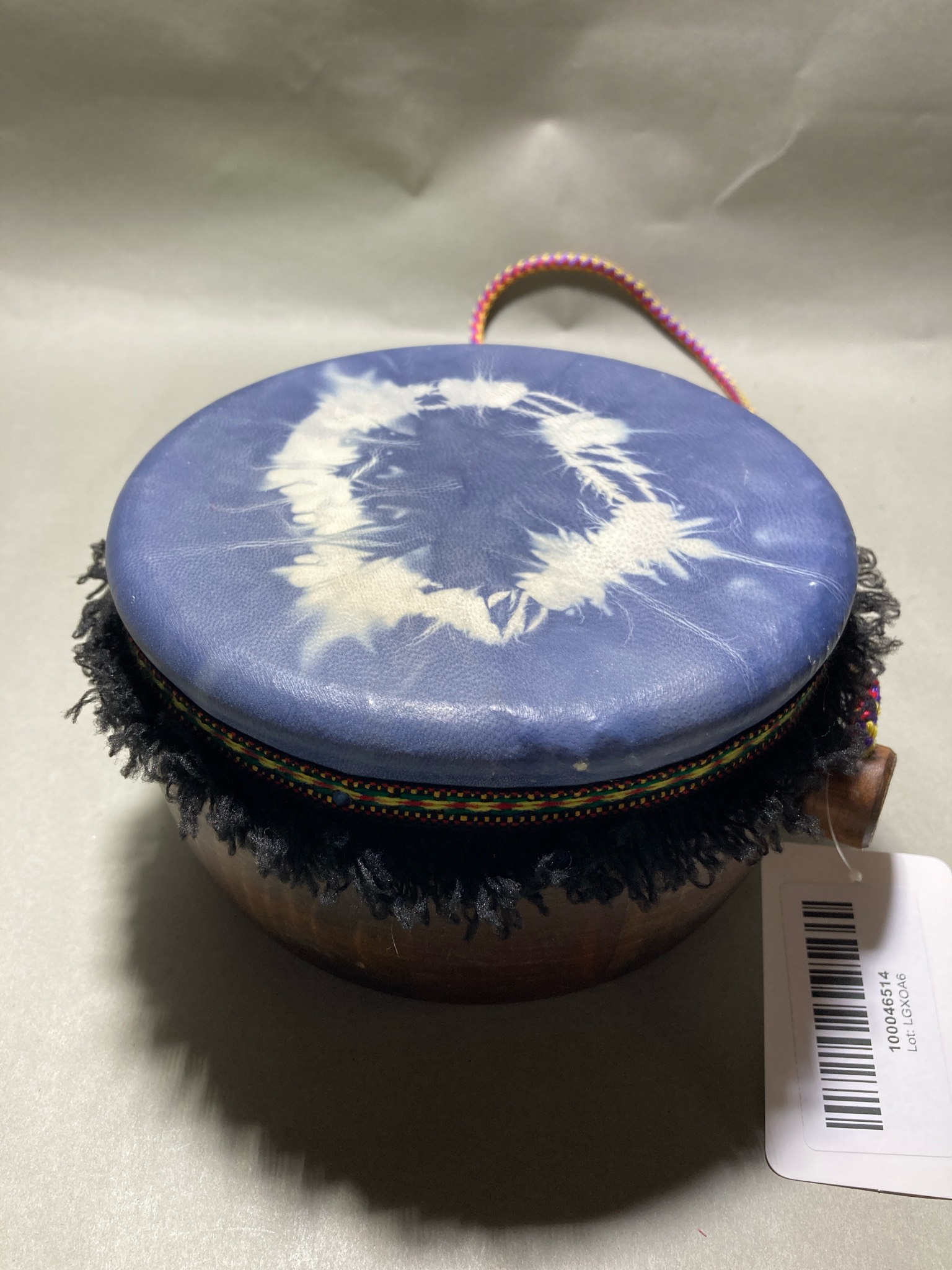 Blue Tie-Dye Hand Drum