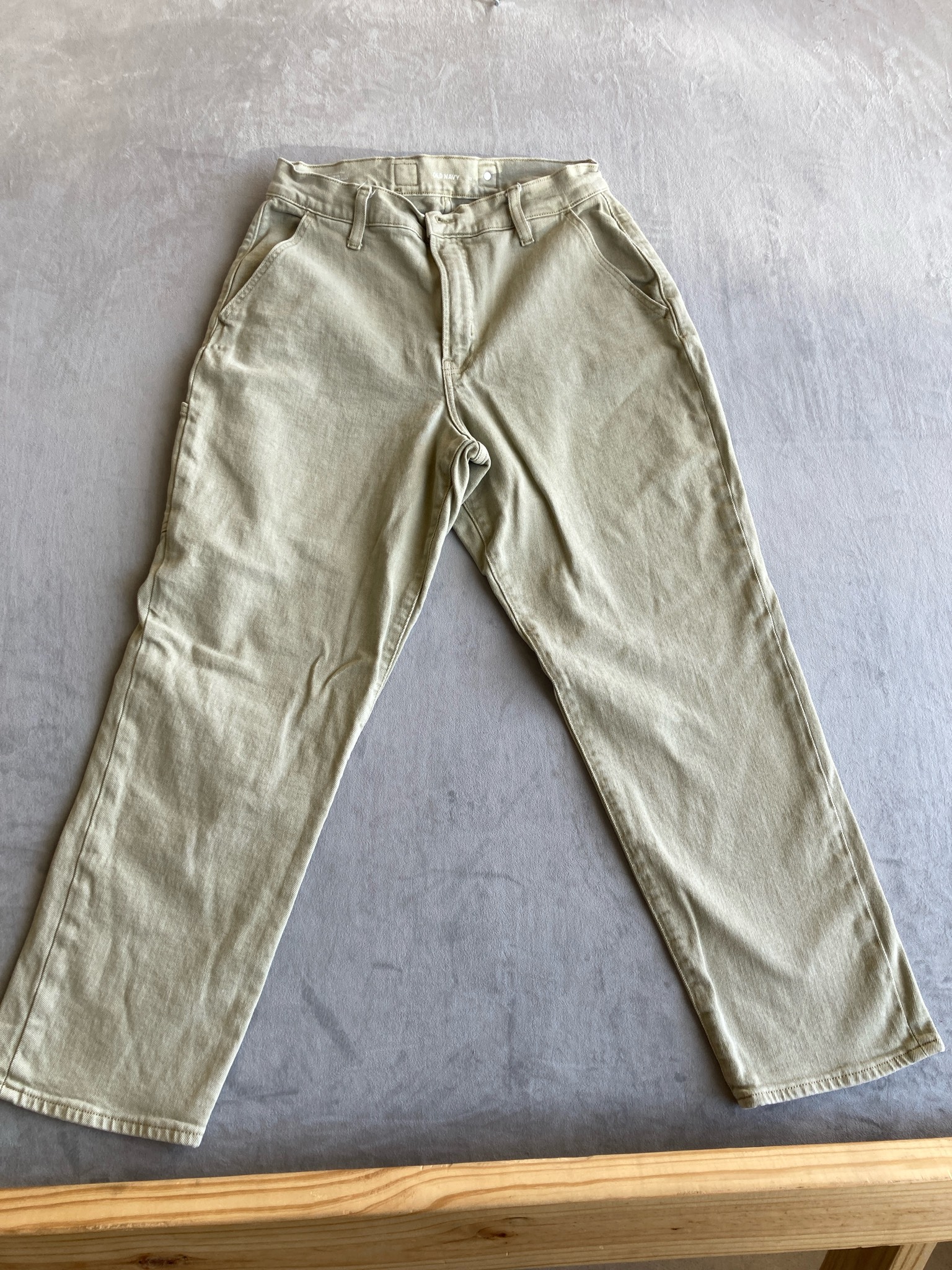 Old Navy Light Khaki Cotton Twill Carpenter Pants