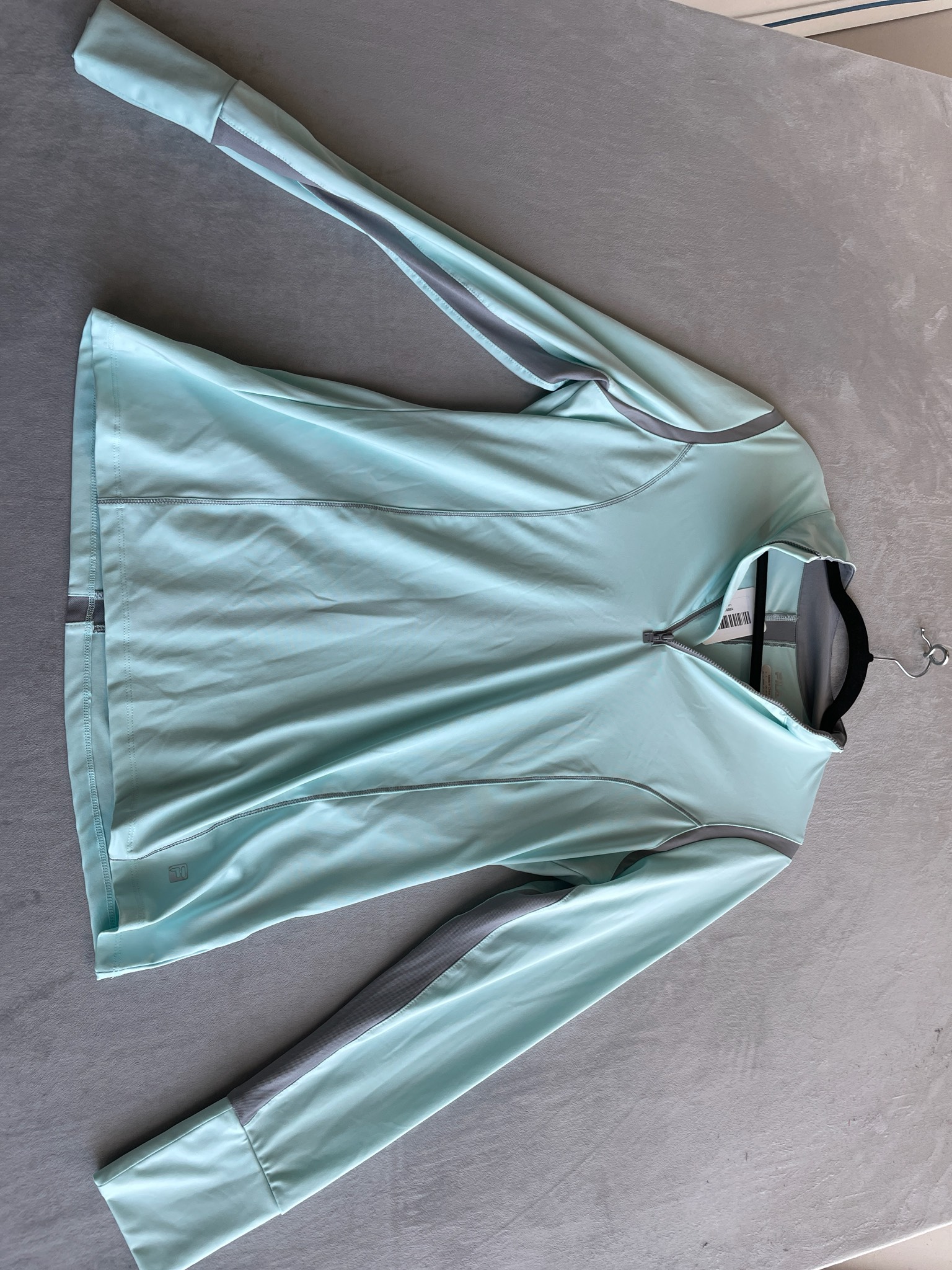 FILA Mint Synthetic Quarter-Zip Pullover Size Large