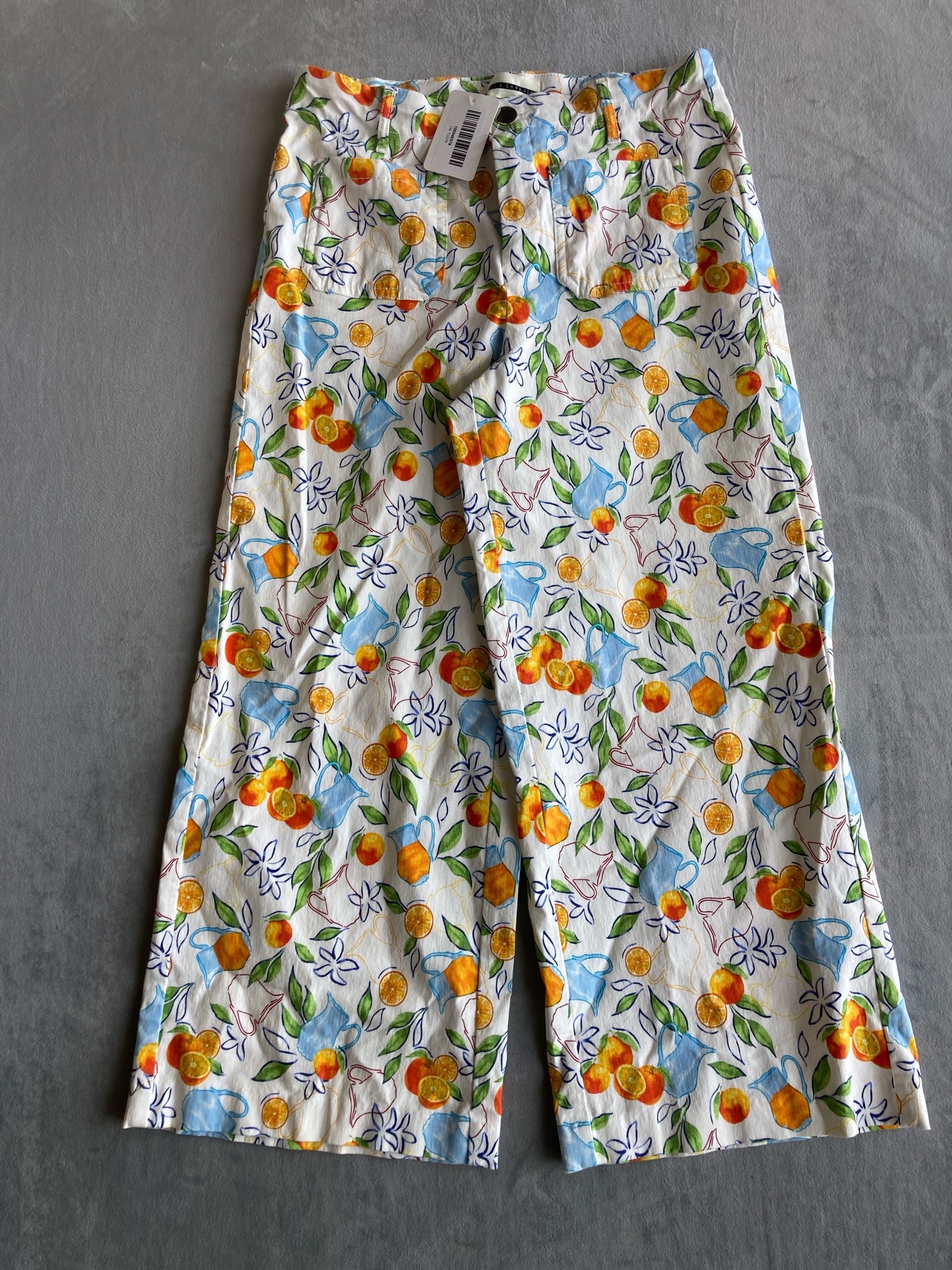 Jules & Leopold Orange Graphic Pants M