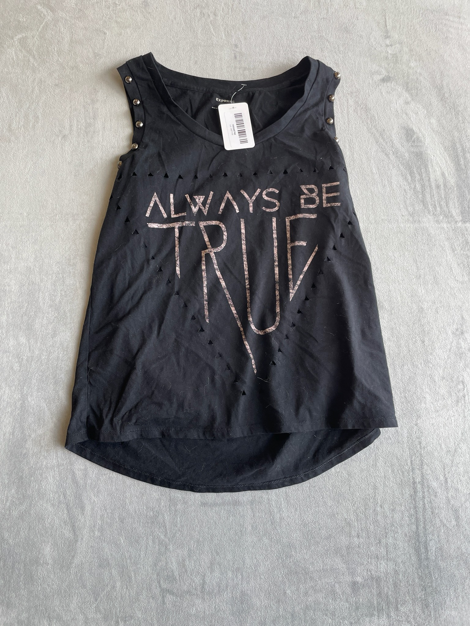 Express Black Knit Jersey Tank Top Size Small