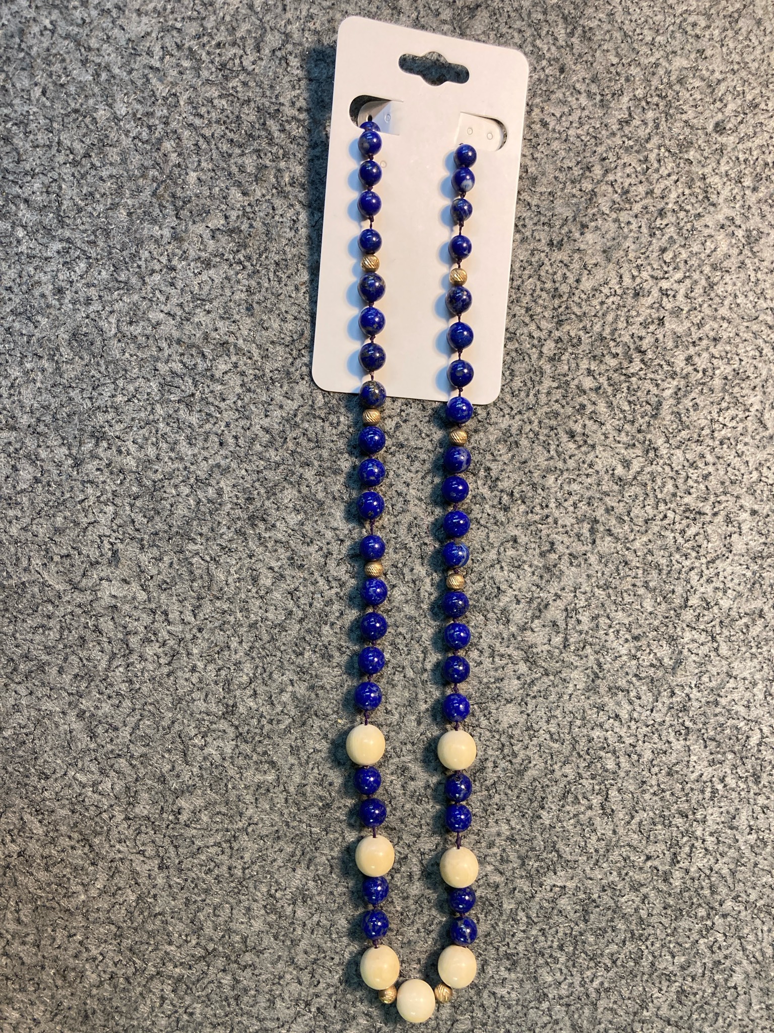 Cobalt Blue Beaded Necklace