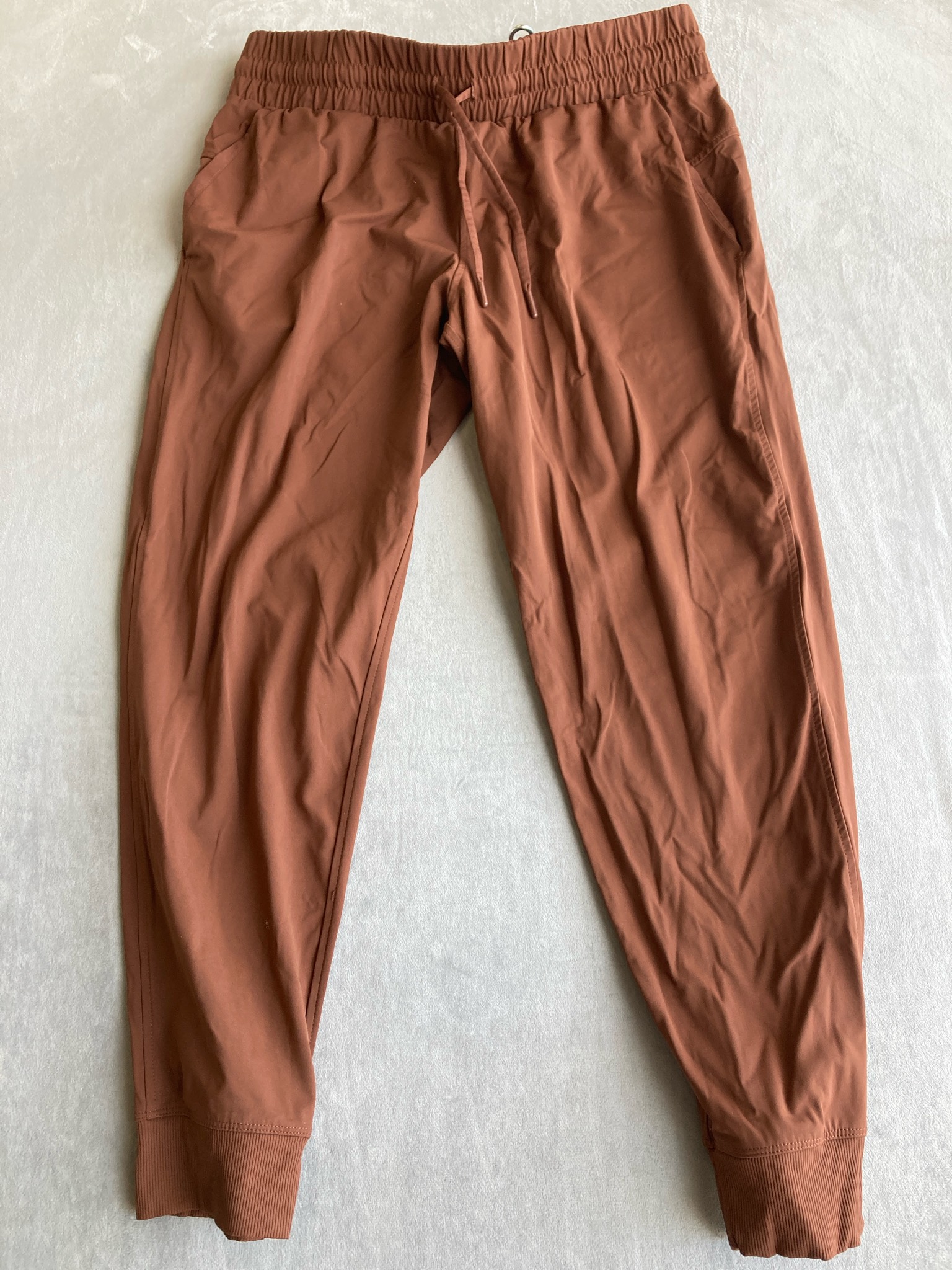 Member's Mark Rust Brown Nylon-Spandex Jogger Pants Size L