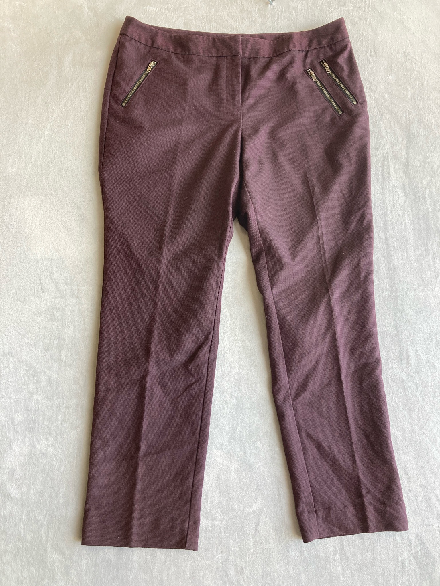 Worthington Burgundy Ponte Knit Pants Size 12P