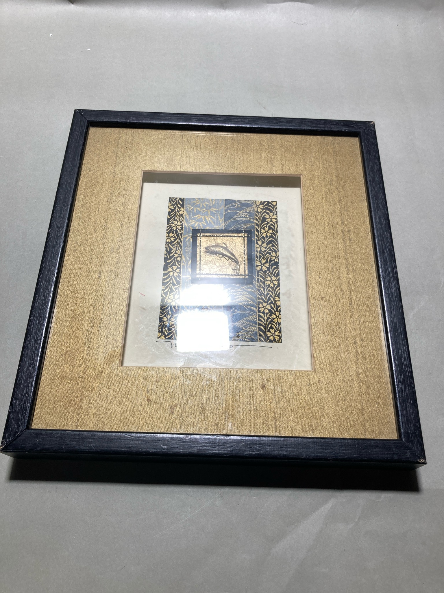 Black Gold Matted Framed Print