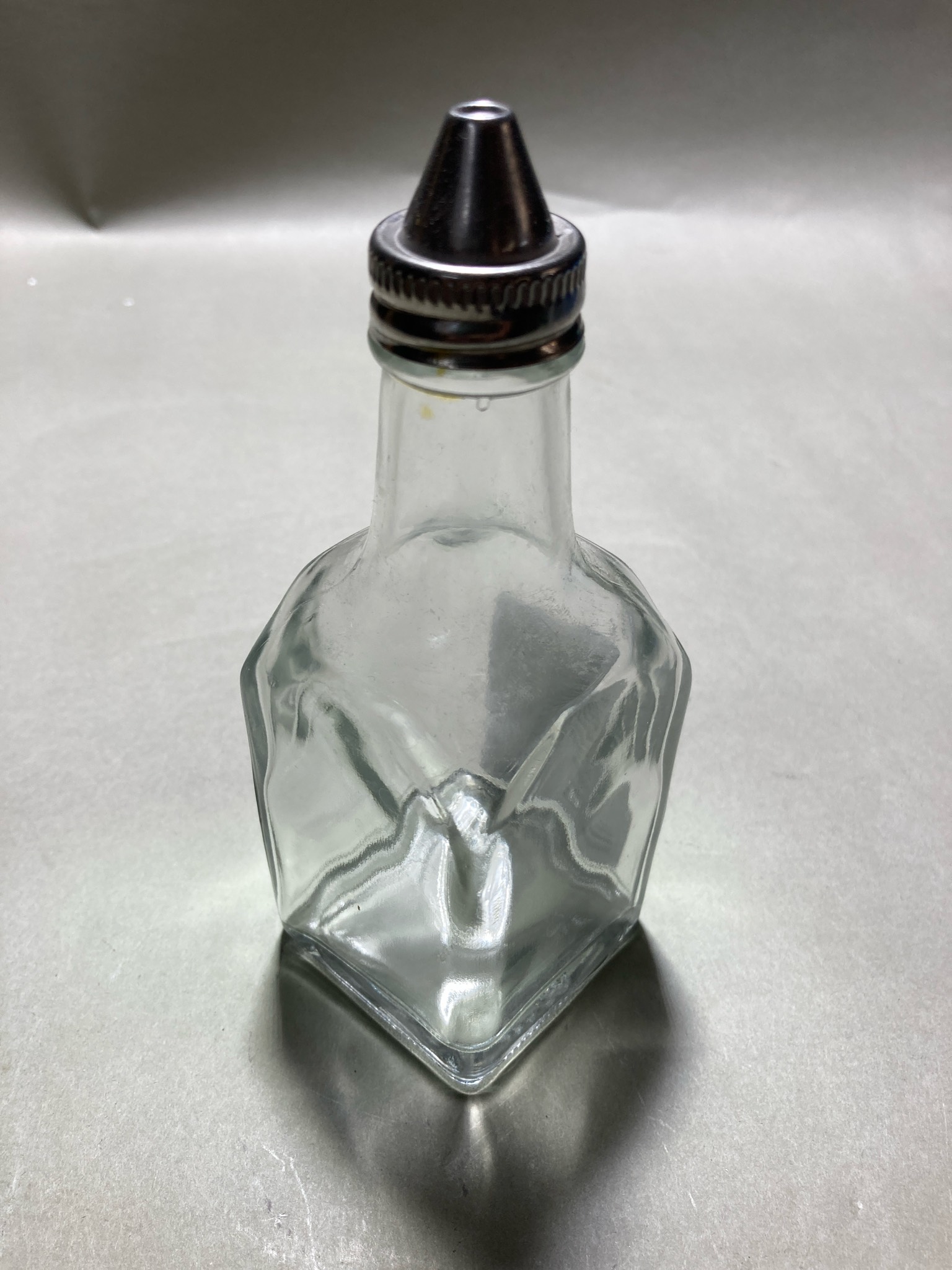 Clear Glass Bottle with Pour Spout