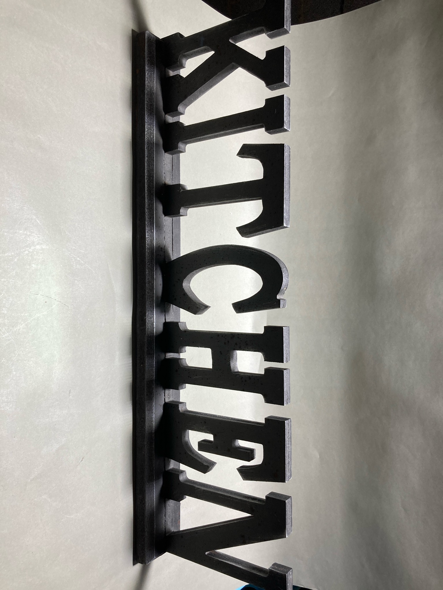 Dark Charcoal Freestanding WELCOME Sign