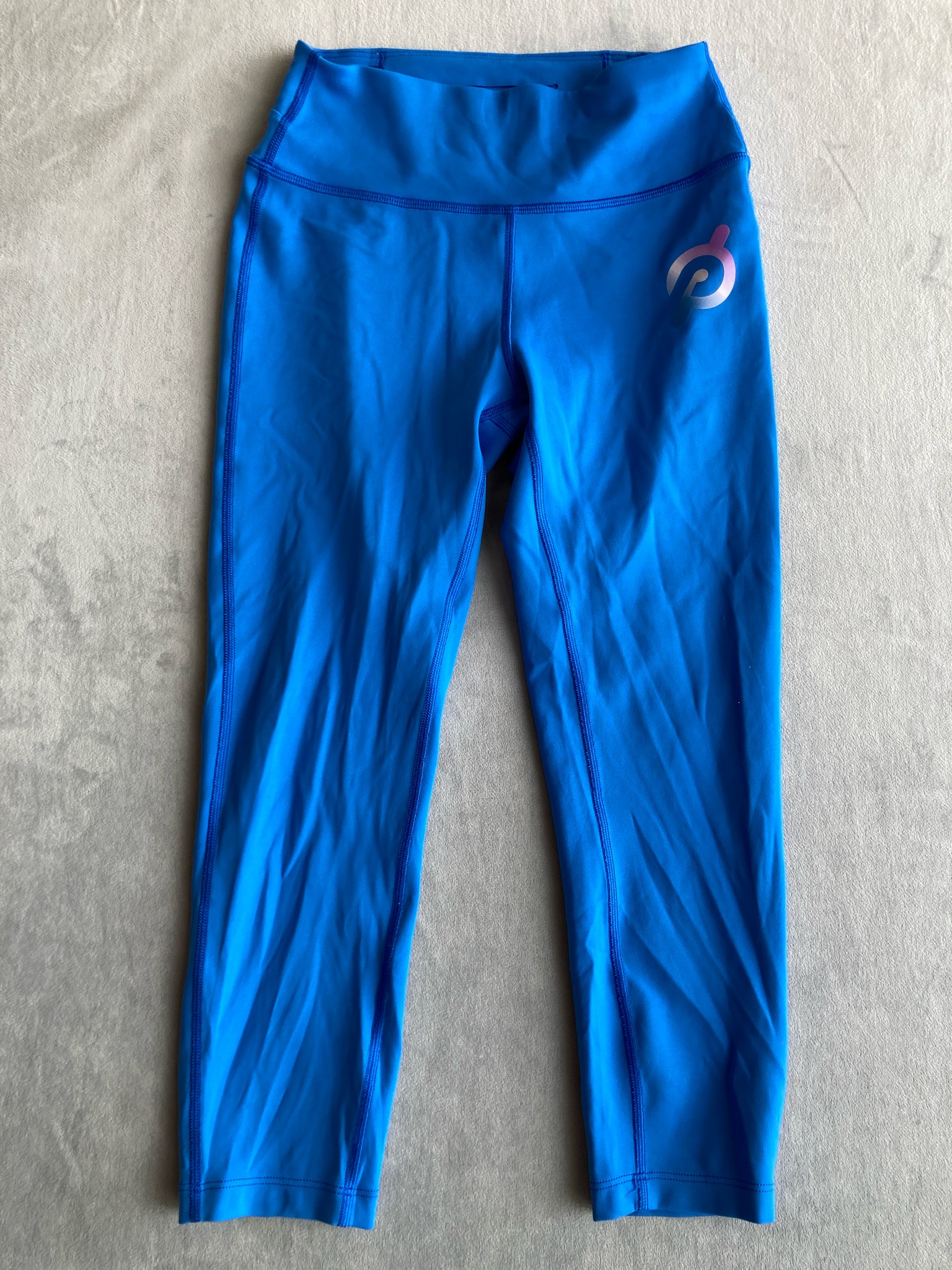 Peloton Bright Blue Nylon-Spandex Leggings Size S