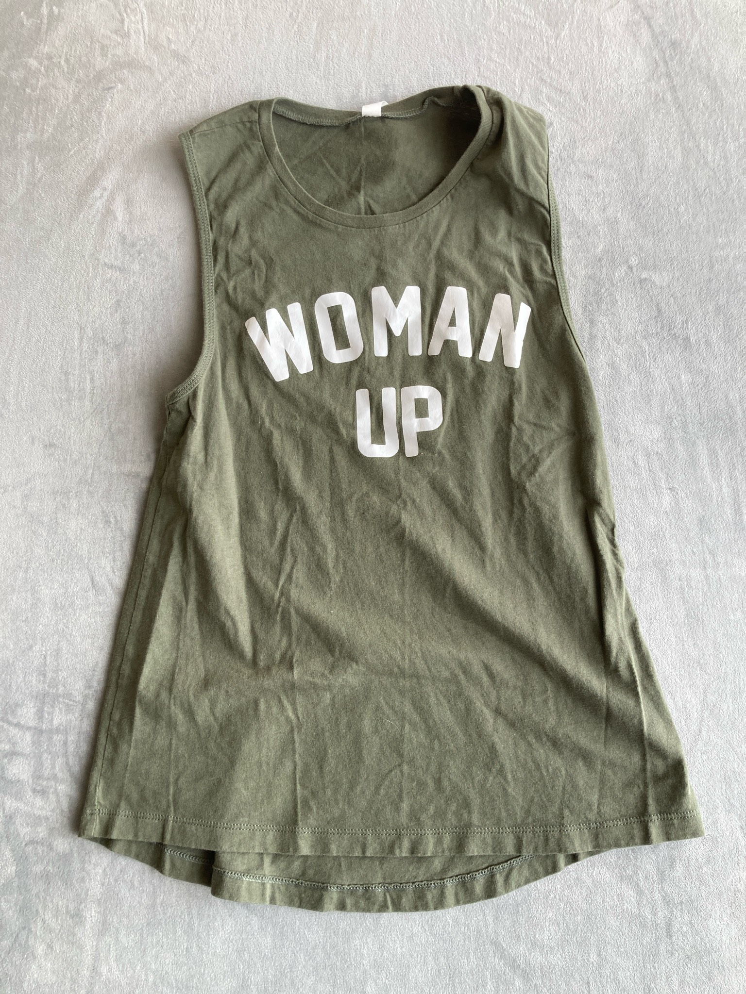 Bella+Canvas Olive Green Airlume Jersey Tank Size M