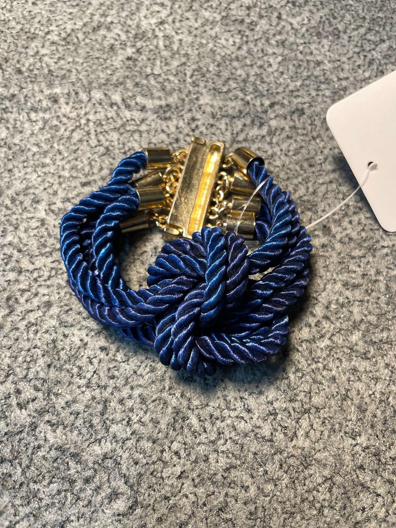 Royal Blue Knotted Cord Bracelet