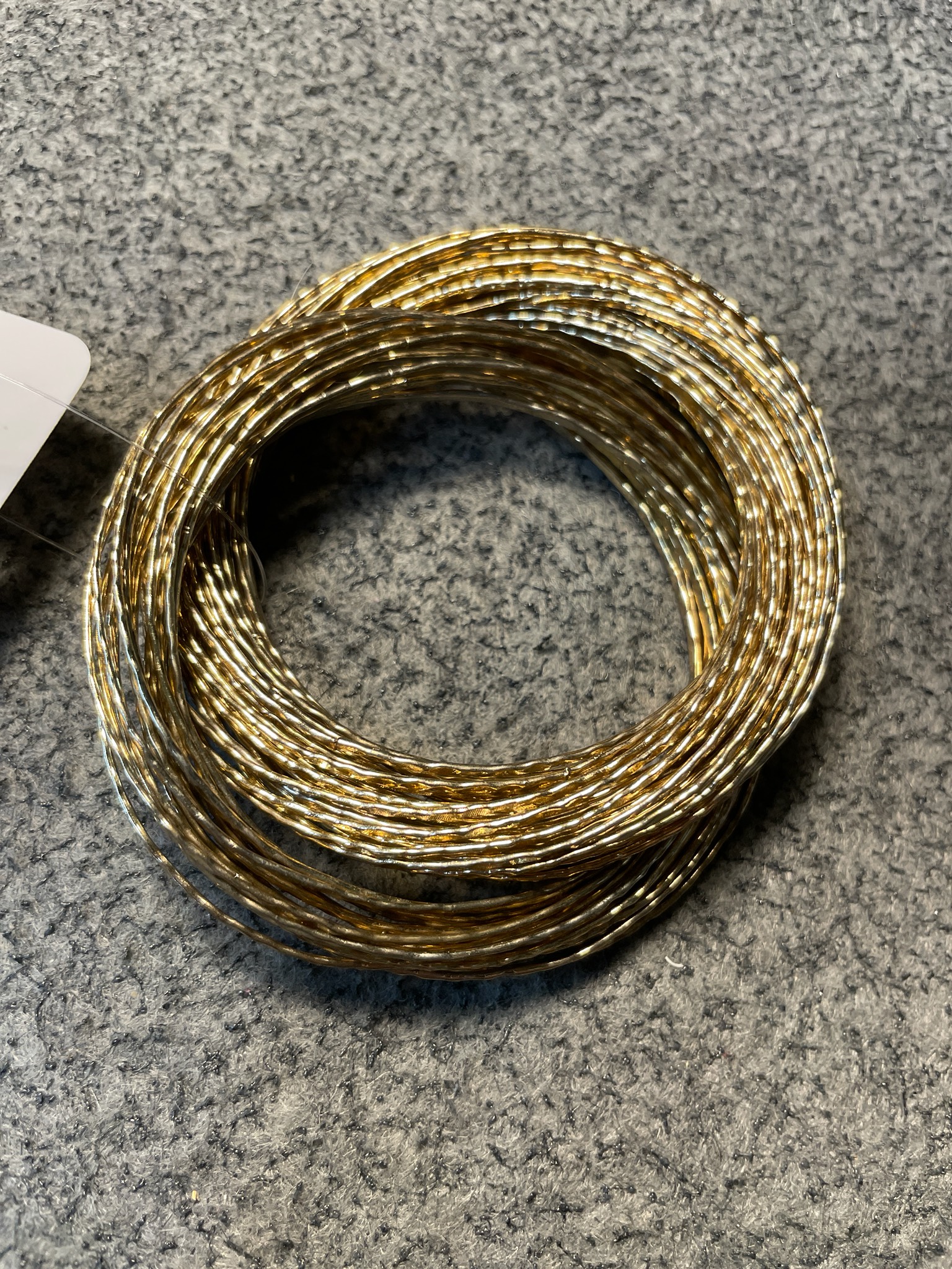 Gold Tone Textured Bangle Set