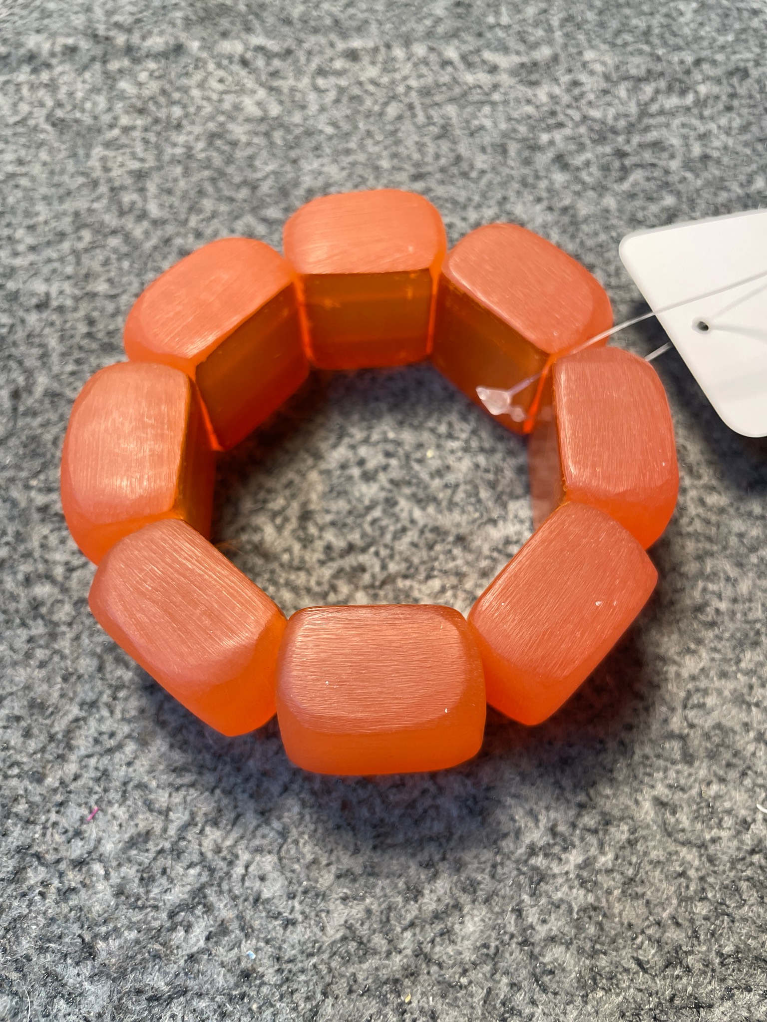 Orange Chunky Stretch Bracelet
