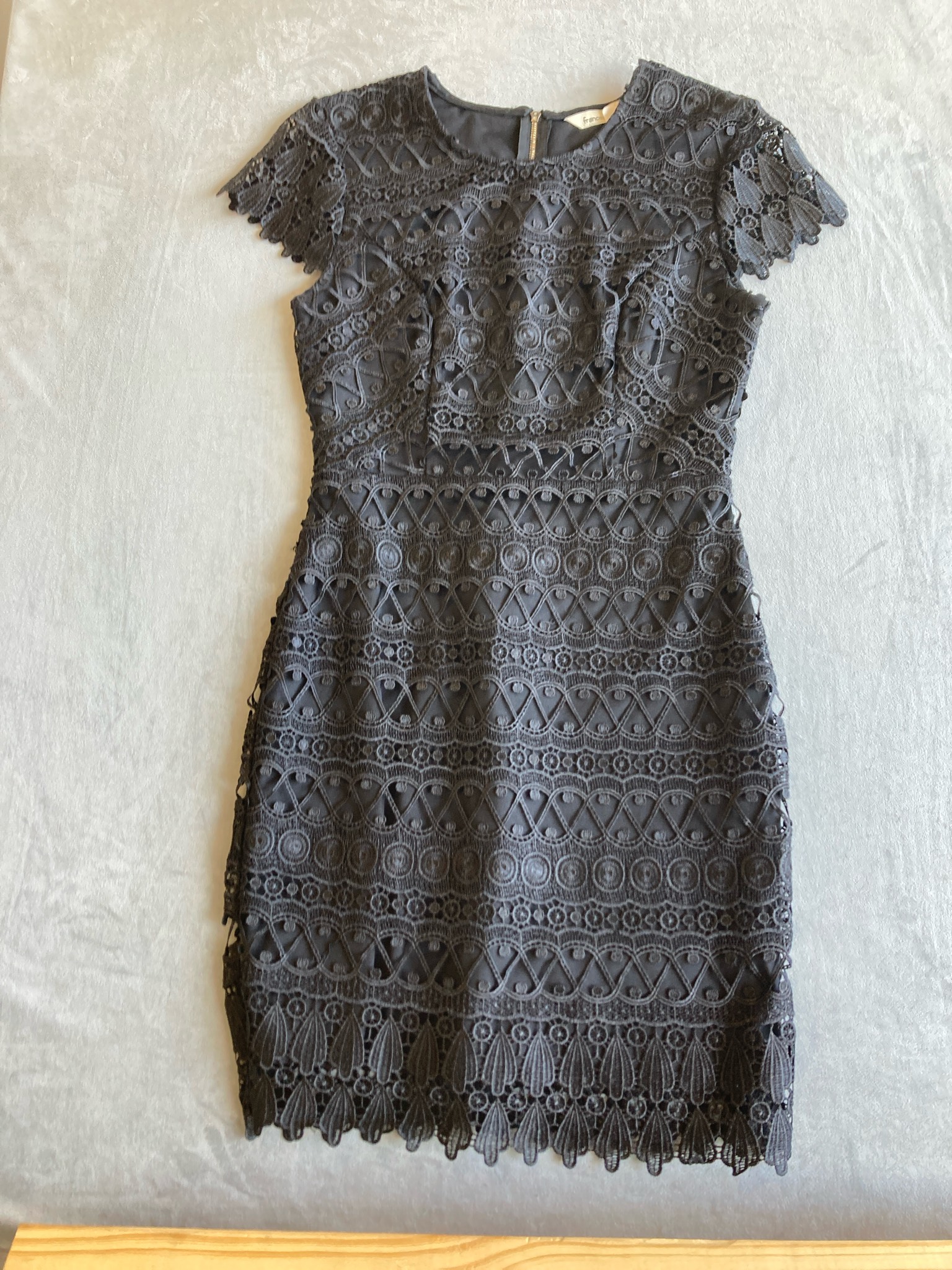francesca's Black Embroidered Lace Dress