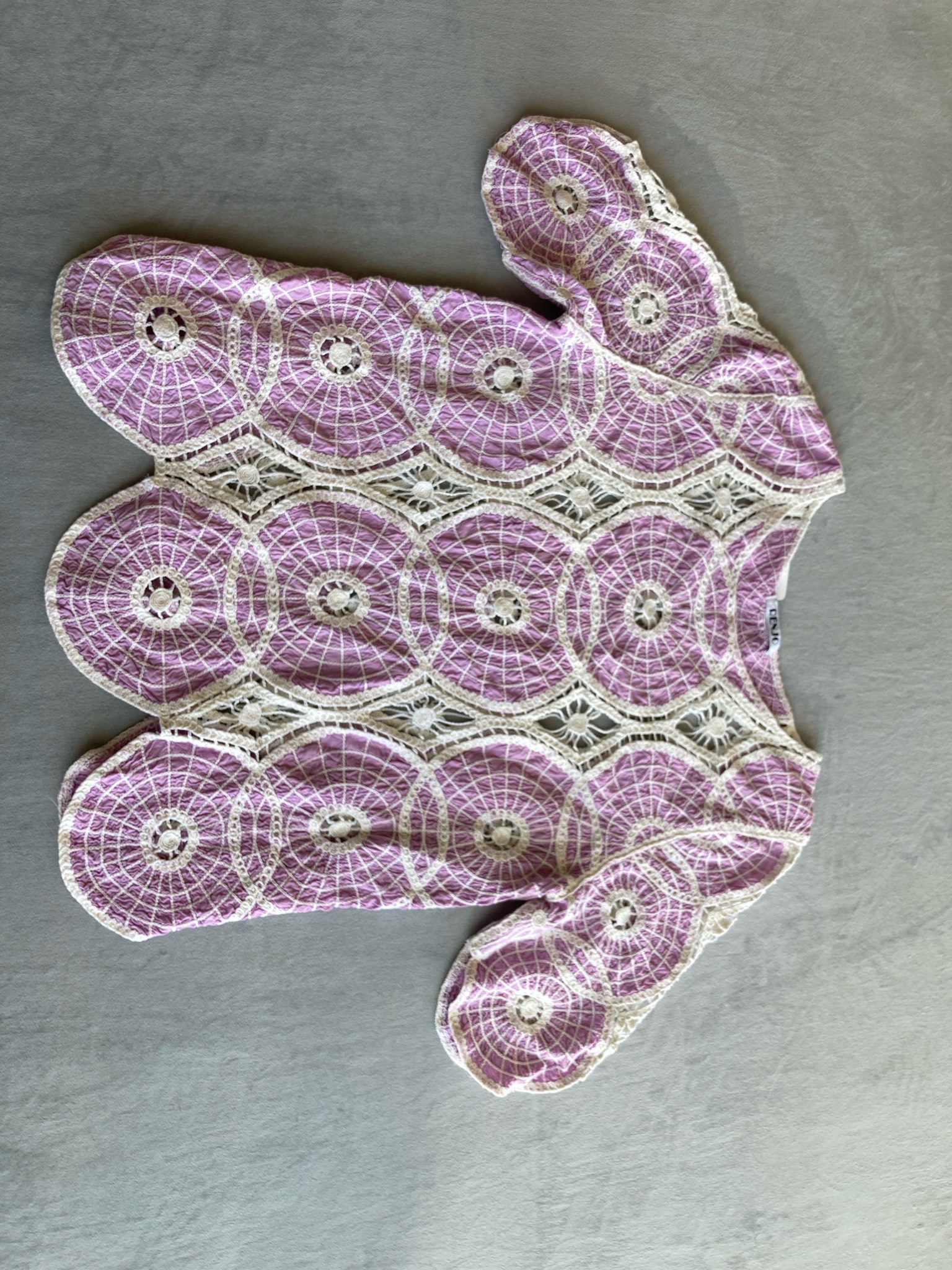 Pink/Purple Crochet Lace Top